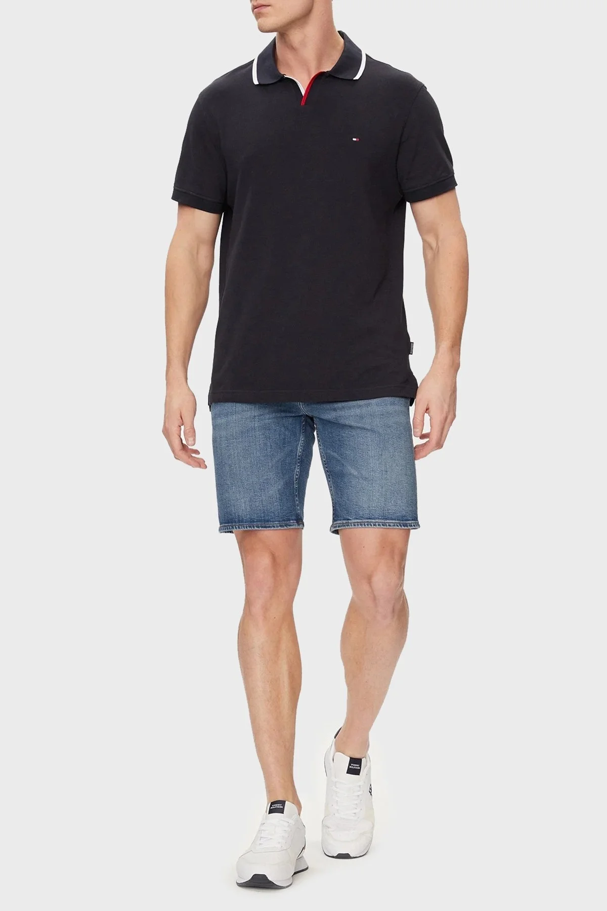 Tommy Hilfiger Streç Pamuklu Regular Fit Erkek Polo Yaka T Shirt MW0MW34772 DW5 LACİVERT - 2