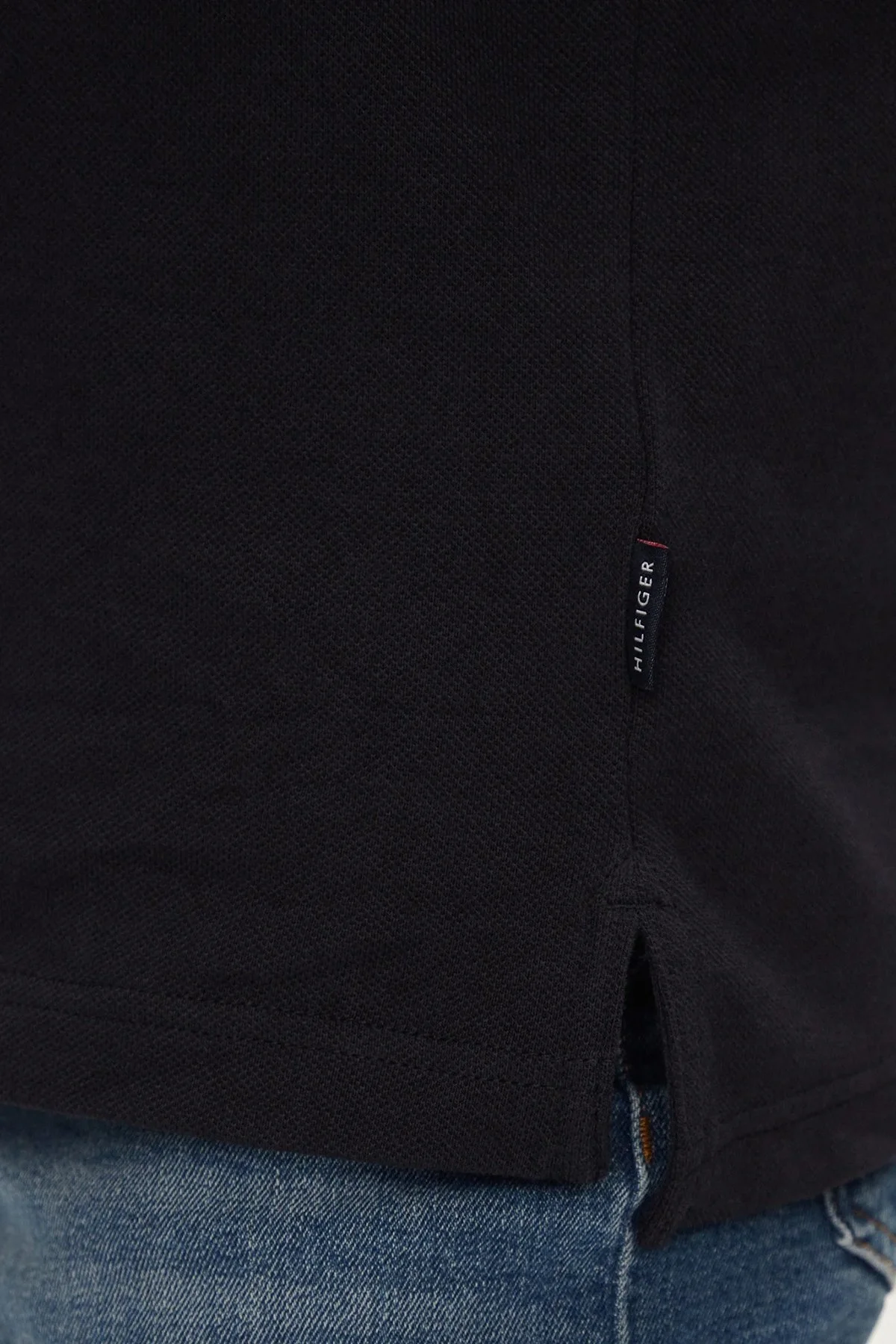 Tommy Hilfiger Streç Pamuklu Regular Fit Erkek Polo Yaka T Shirt MW0MW34772 DW5 LACİVERT - 5
