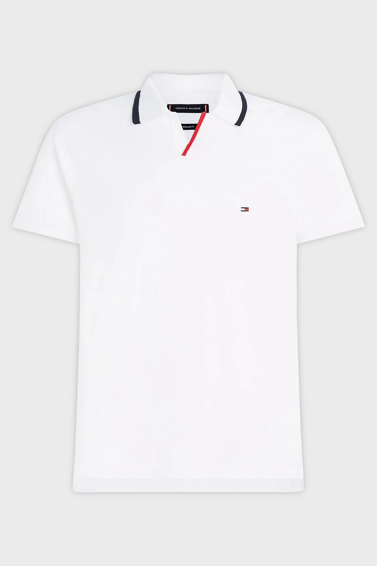 Tommy Hilfiger Streç Pamuklu Regular Fit Erkek Polo Yaka T Shirt MW0MW34772 YBR BEYAZ - 5