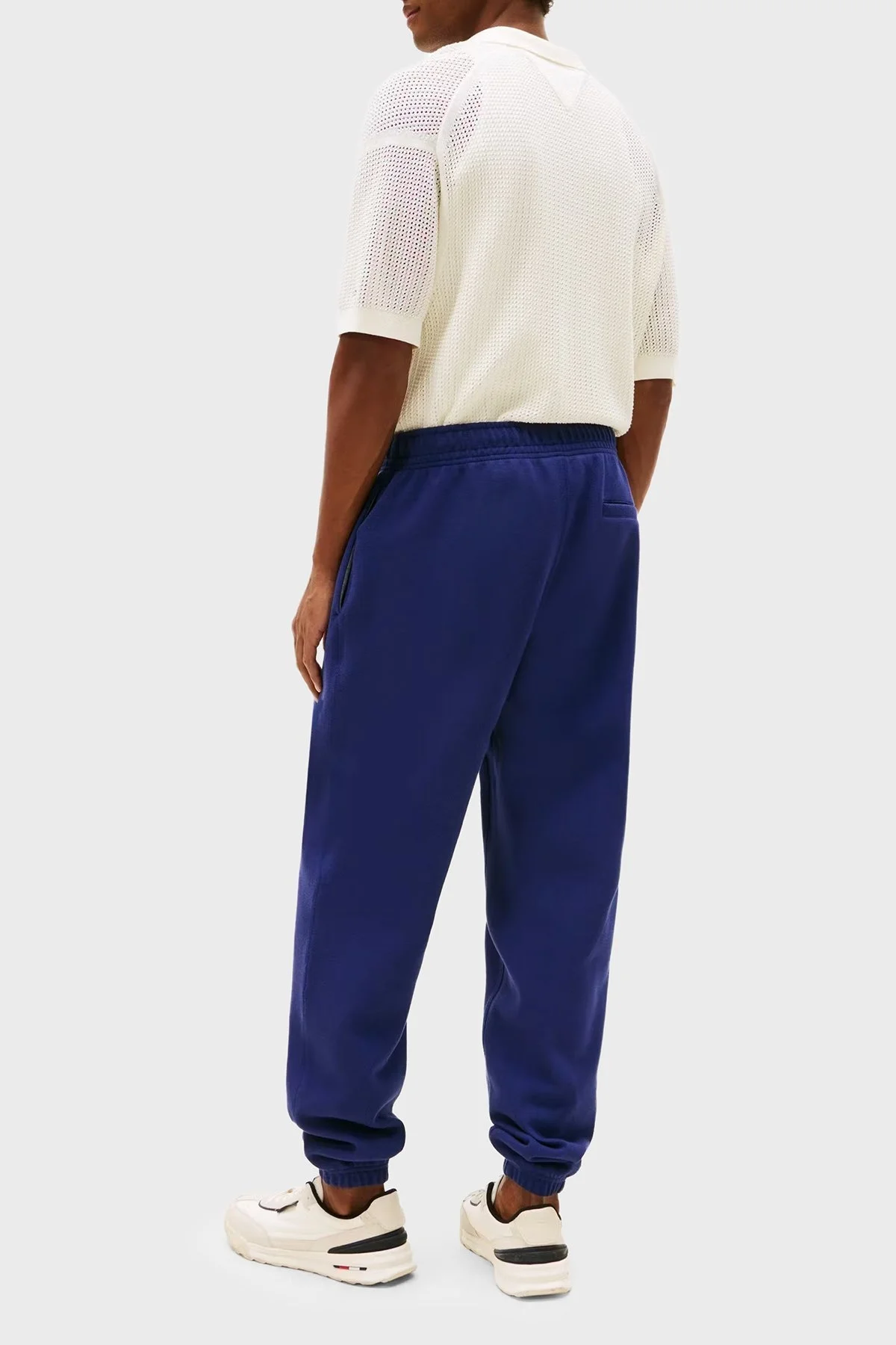 Tommy Hilfiger Streç Pamuklu Regular Fit Normal Bel Dar Paça Jogger Erkek Pantolon MW0MW39409 C7G MAVİ - 3