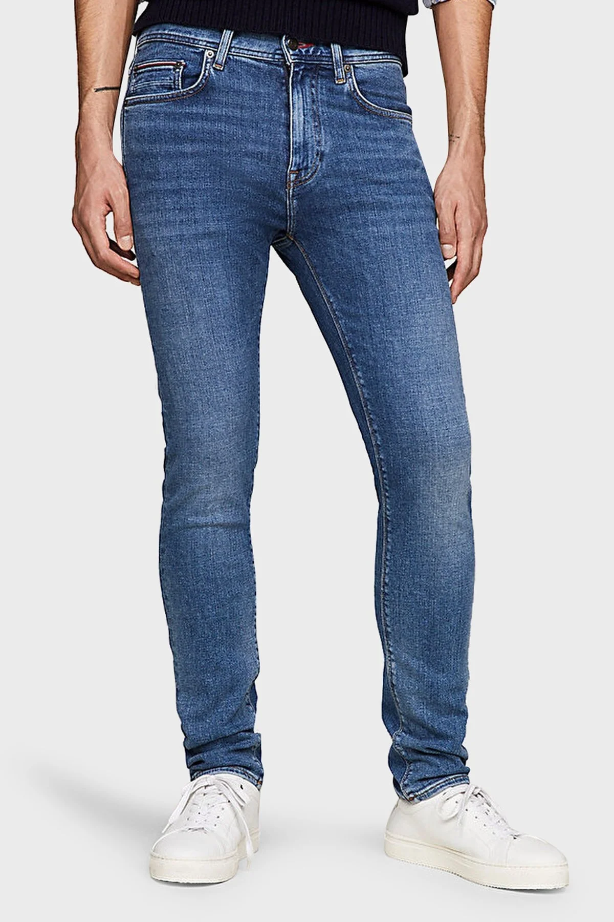 Tommy Hilfiger Streç Pamuklu Slim Fit Bleecker Jeans Erkek Kot Pantolon MW0MW33963 1A9 MAVİ - 1