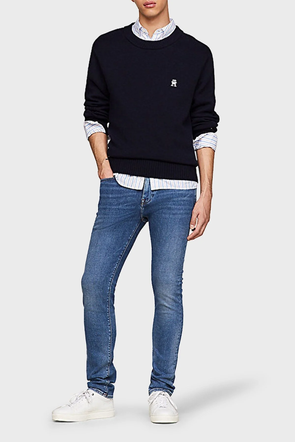 Tommy Hilfiger Streç Pamuklu Slim Fit Bleecker Jeans Erkek Kot Pantolon MW0MW33963 1A9 MAVİ - 2