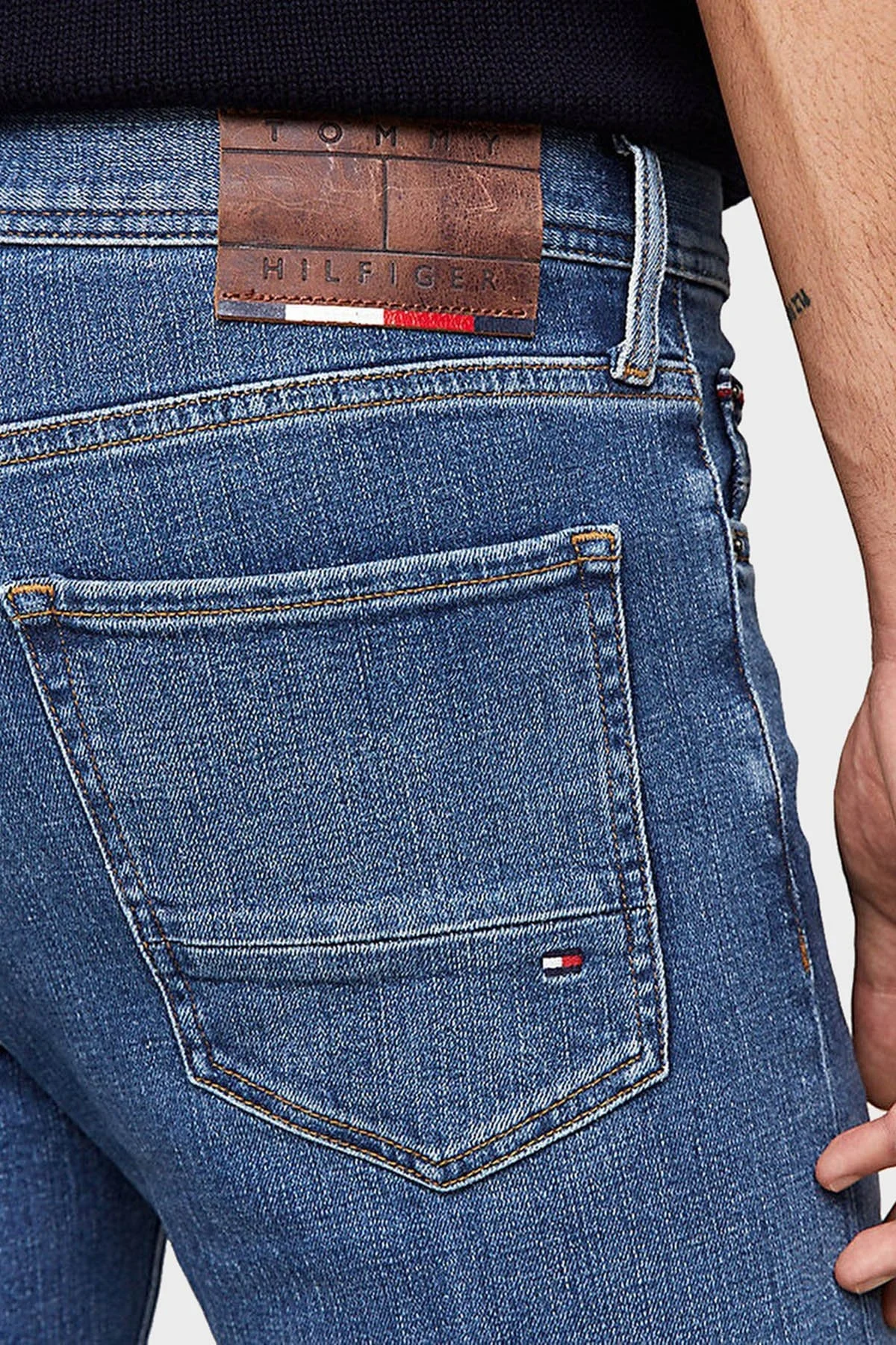 Tommy Hilfiger Streç Pamuklu Slim Fit Bleecker Jeans Erkek Kot Pantolon MW0MW33963 1A9 MAVİ - 3
