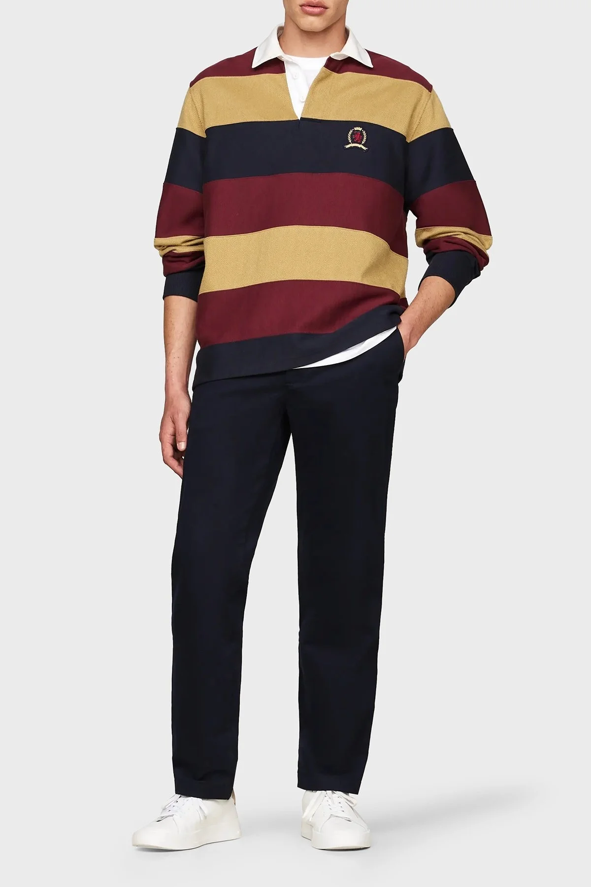 Tommy Hilfiger Streç Pamuklu Slim Fit Chino Erkek Pantolon MW0MW37873 DW5 LACİVERT - 2