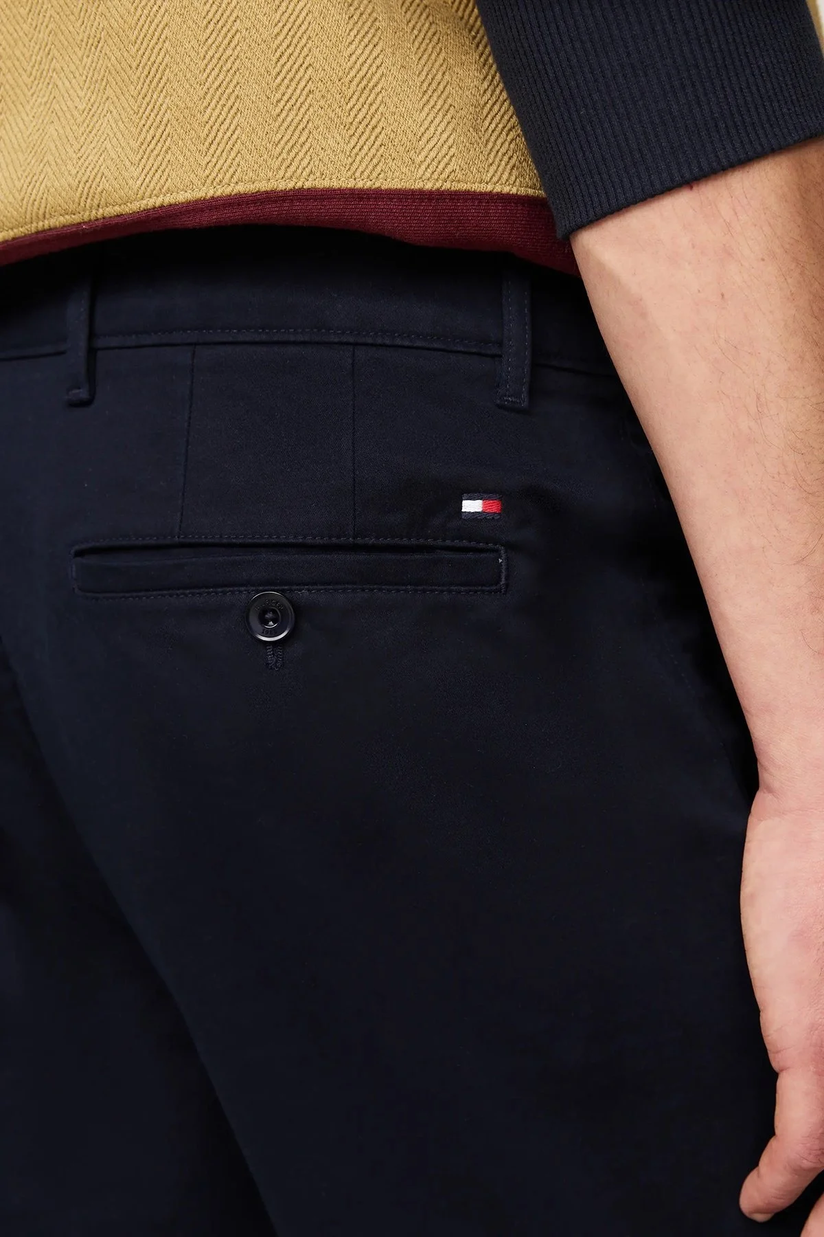 Tommy Hilfiger Streç Pamuklu Slim Fit Chino Erkek Pantolon MW0MW37873 DW5 LACİVERT - 4