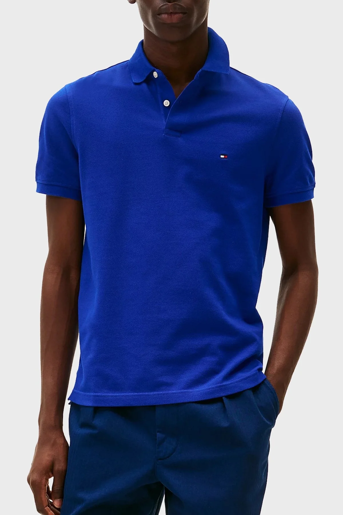 Tommy Hilfiger Streç Pamuklu Slim Fit Düğmeli Erkek Polo Yaka T Shirt MW0MW17770 D03 SAKS - 6
