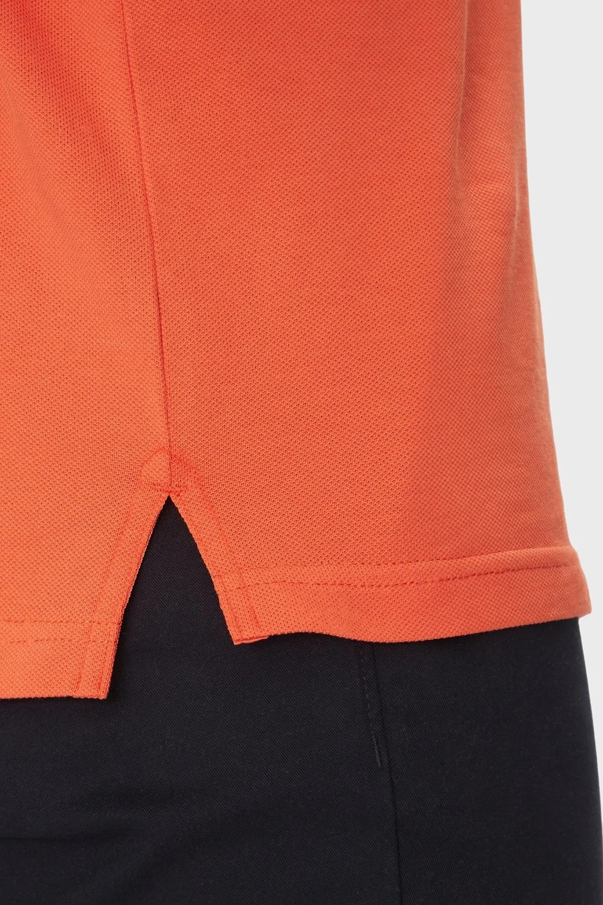 Tommy Hilfiger Streç Pamuklu Slim Fit Düğmeli Erkek Polo Yaka T Shirt MW0MW17770 SCX ORANGE - 10