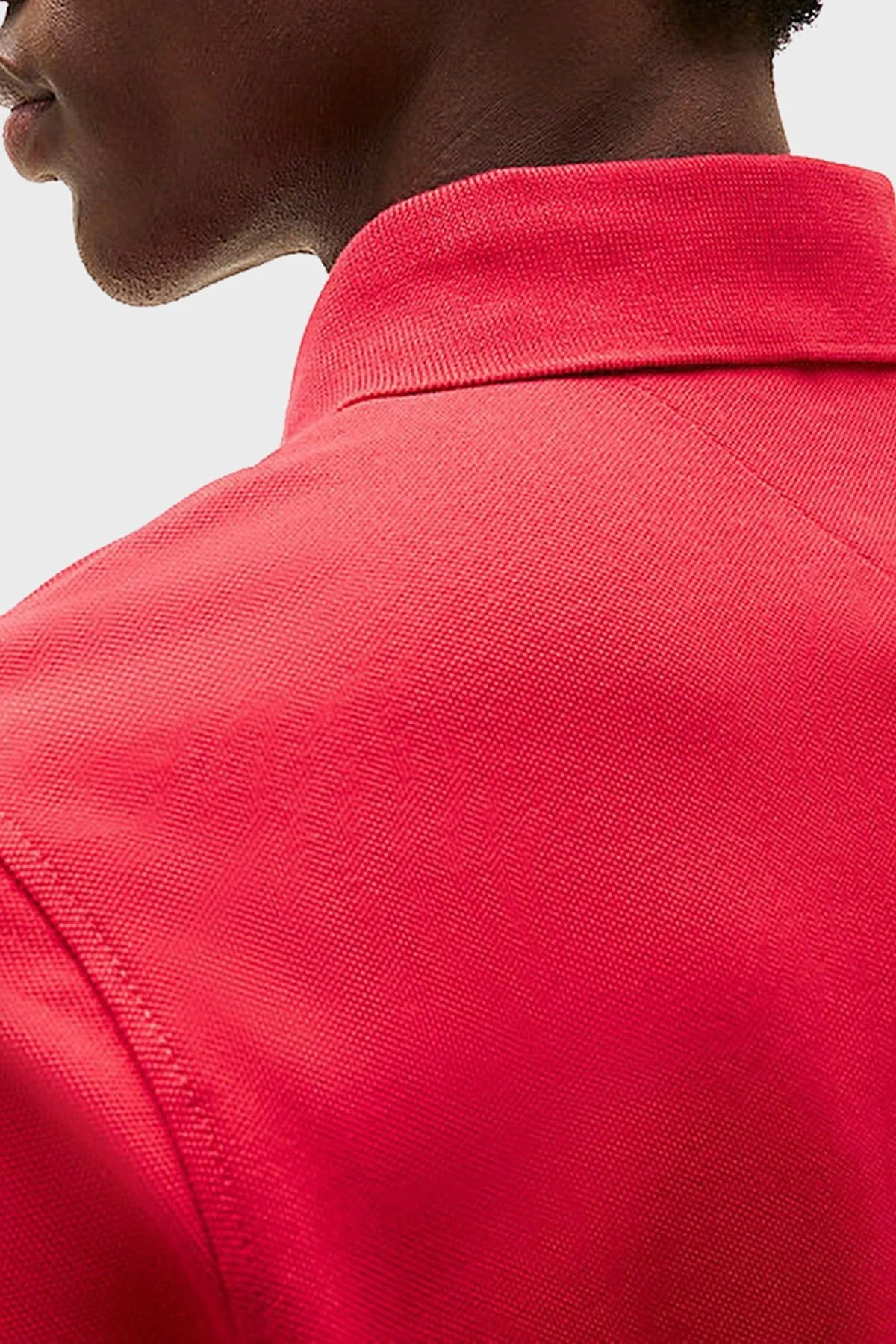 Tommy Hilfiger Streç Pamuklu Slim Fit Düğmeli Erkek Polo Yaka T Shirt MW0MW17770 XLD KIRMIZI - 8