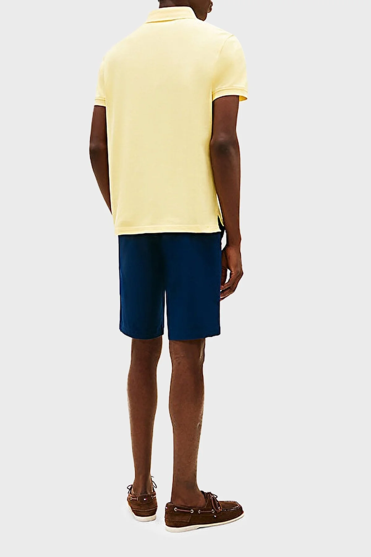 Tommy Hilfiger Streç Pamuklu Slim Fit Düğmeli Erkek Polo Yaka T Shirt MW0MW17770 ZF0 AÇIK SARI - 8