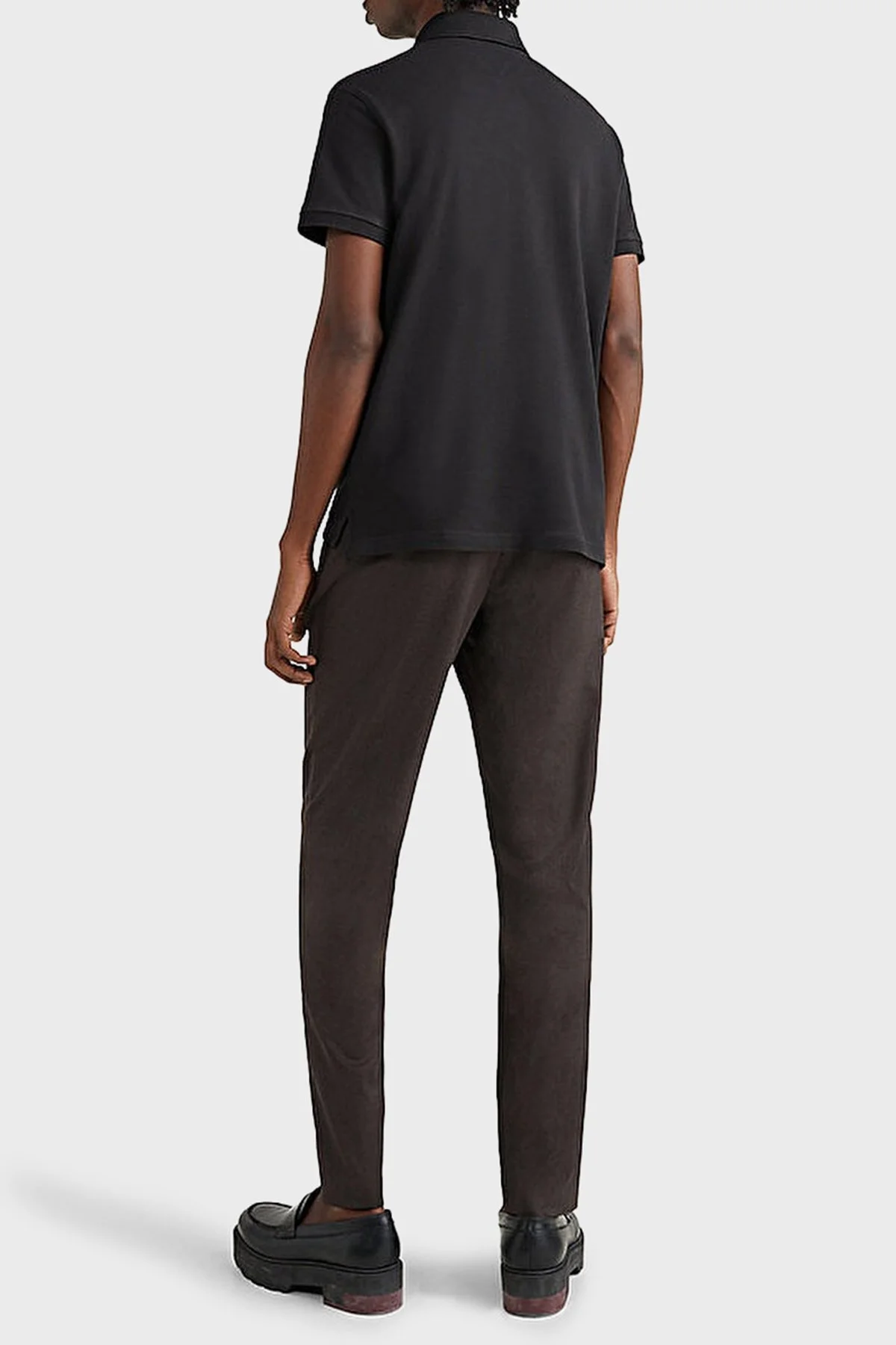 Tommy Hilfiger Streç Pamuklu Slim Fit Düğmeli Erkek Polo Yaka T Shirt MW0MW17771 BDS SİYAH - 7