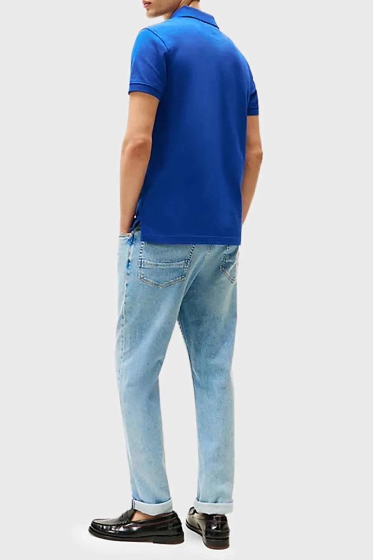 Tommy Hilfiger Streç Pamuklu Slim Fit Düğmeli Erkek Polo Yaka T Shirt MW0MW17771 D03 SAKS - 6