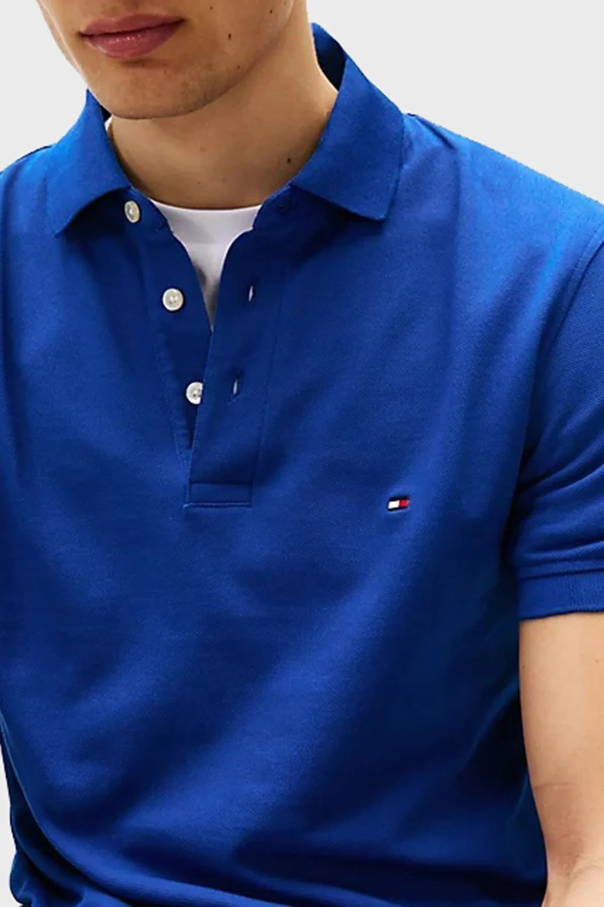 Tommy Hilfiger Streç Pamuklu Slim Fit Düğmeli Erkek Polo Yaka T Shirt MW0MW17771 D03 SAKS - 7