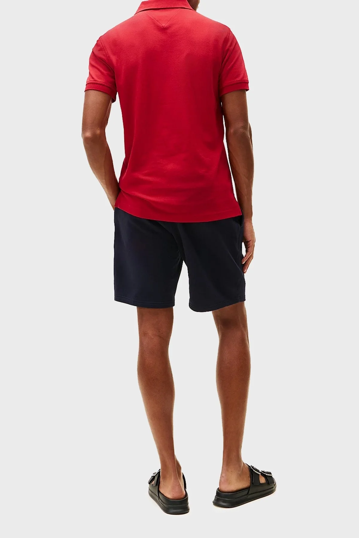 Tommy Hilfiger Streç Pamuklu Slim Fit Düğmeli Erkek Polo Yaka T Shirt MW0MW17771 XLD KIRMIZI - 8