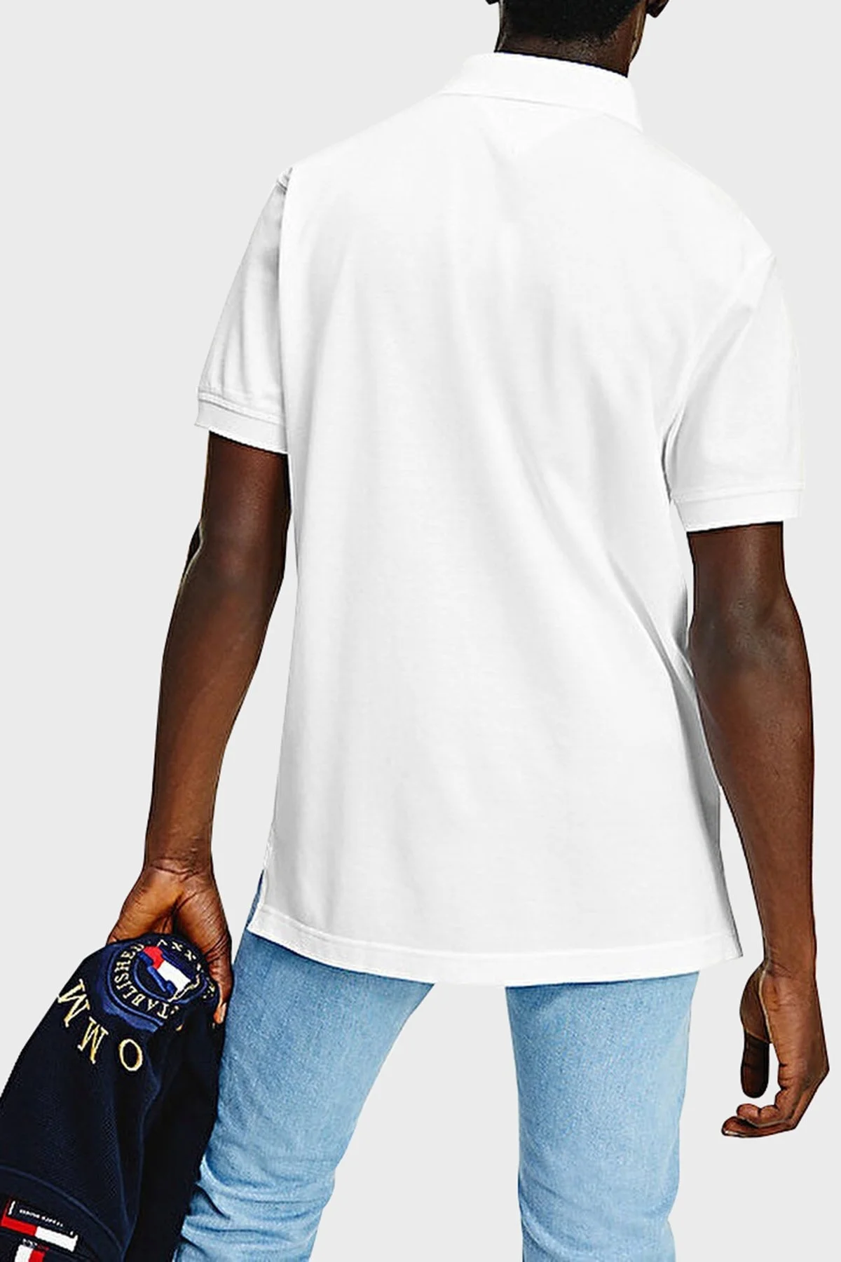 Tommy Hilfiger Streç Pamuklu Slim Fit Düğmeli Erkek Polo Yaka T Shirt MW0MW17771 YBR BEYAZ - 7