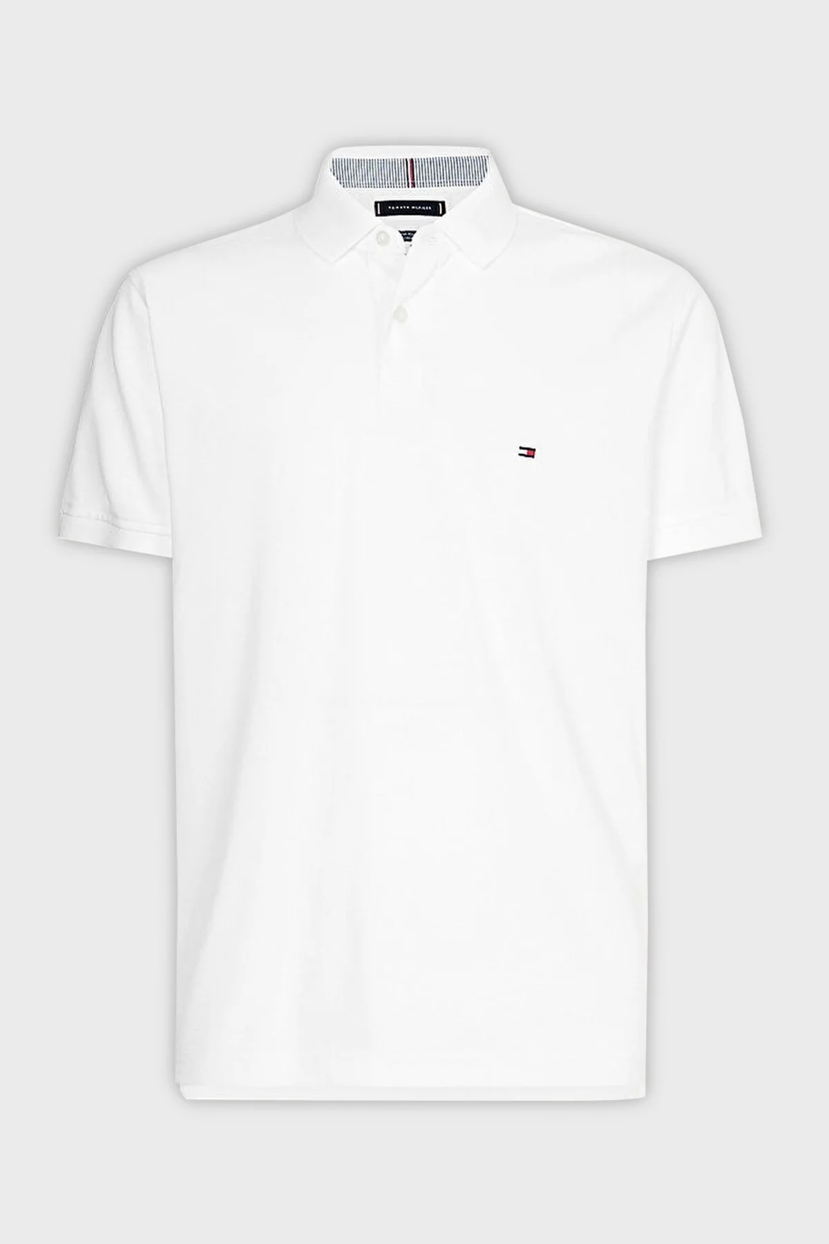 Tommy Hilfiger Streç Pamuklu Slim Fit Düğmeli Erkek Polo Yaka T Shirt MW0MW17771 YBR BEYAZ - 8