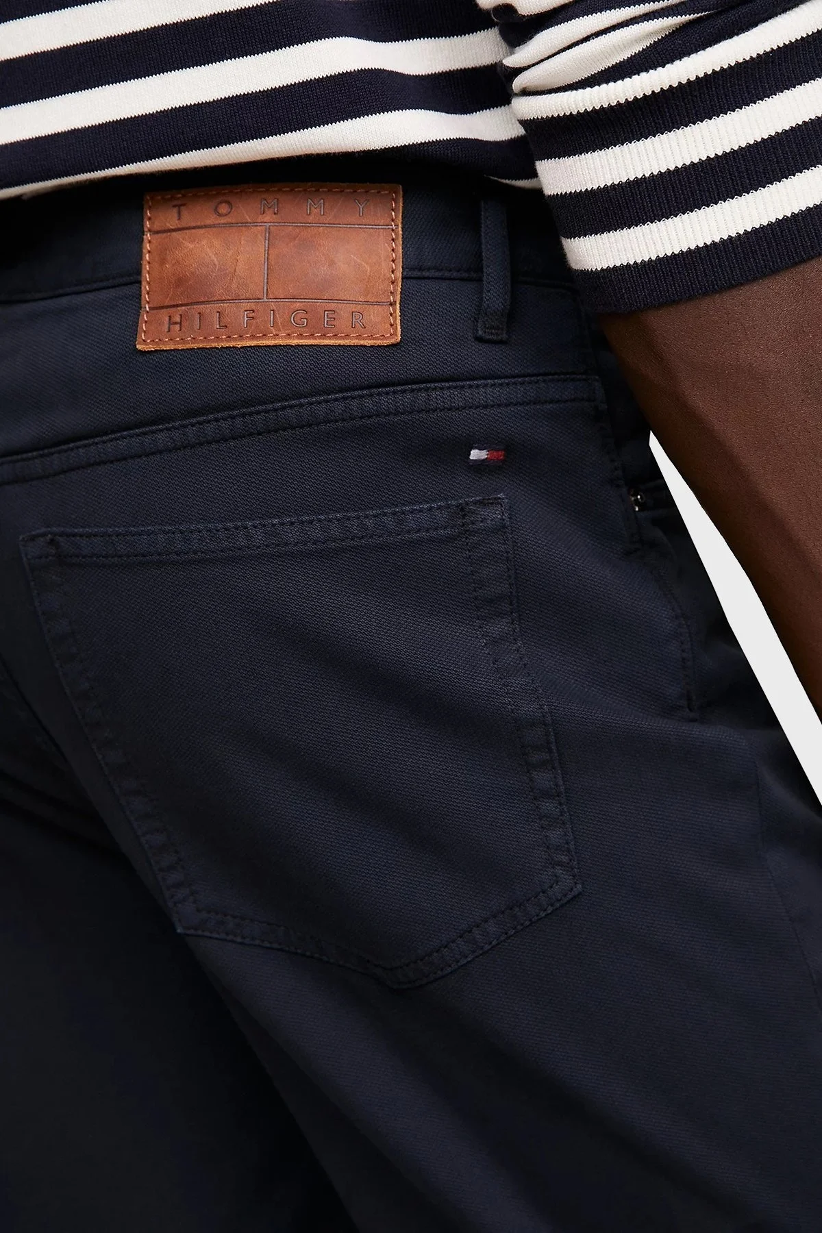 Tommy Hilfiger Streç Pamuklu Slim Fit Erkek Pantolon MW0MW33908 DW5 LACİVERT - 8