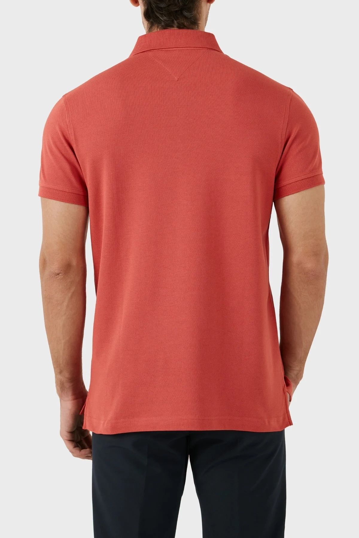 Tommy Hilfiger Streç Pamuklu Slim Fit Erkek Polo Yaka T Shirt MW0MW17771 XM0 KİREMİT - 2