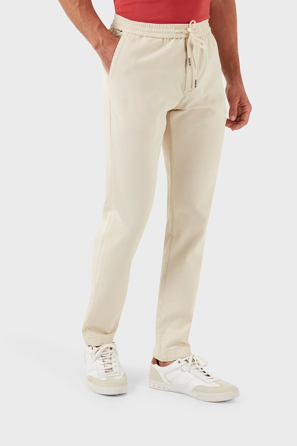 Tommy Hilfiger Streç Pamuklu Spor Erkek Pantolon MW0MW35635 ACI BEJ - 4