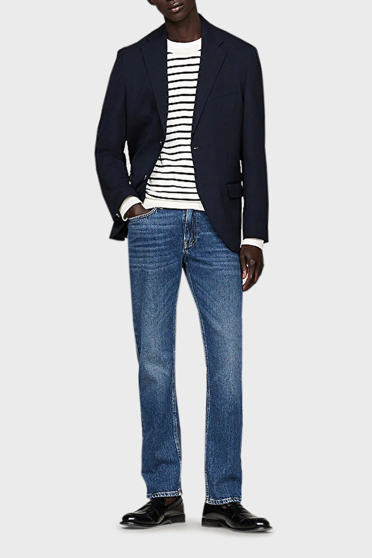 Tommy Hilfiger Streç Pamuklu Straight Fit Normal Bel Boru Paça Jeans Erkek Kot Pantolon MW0MW37370 1BF İNDİGO - 7