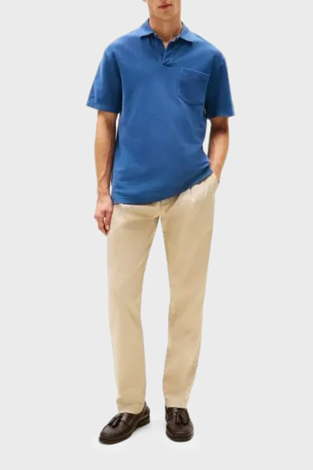 Tommy Hilfiger Streç Pamuklu Tapered Fit Normal Bel Düz Paça Erkek Pantolon MW0MW39702 RBT KUM - 2