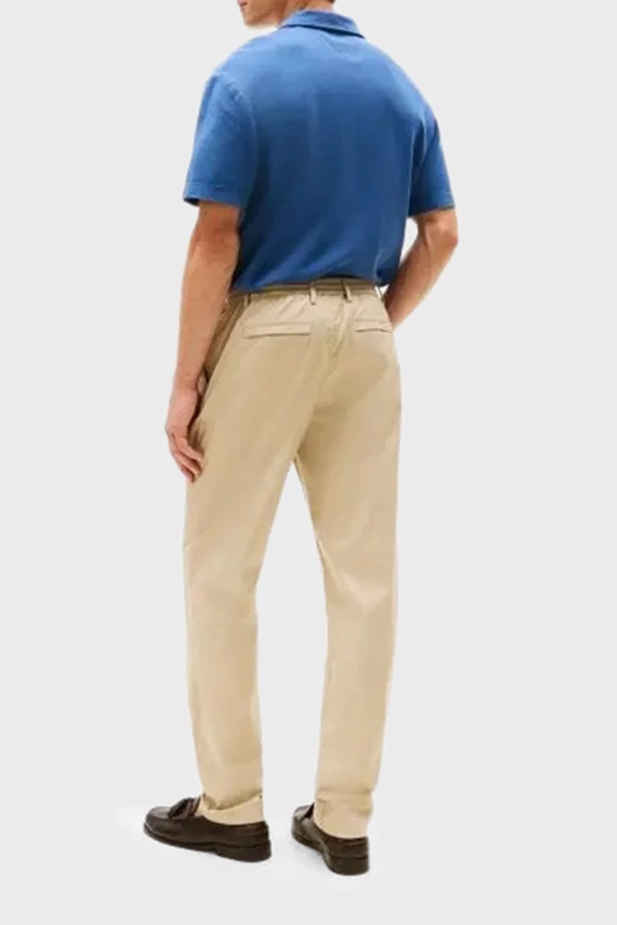 Tommy Hilfiger Streç Pamuklu Tapered Fit Normal Bel Düz Paça Erkek Pantolon MW0MW39702 RBT KUM - 3