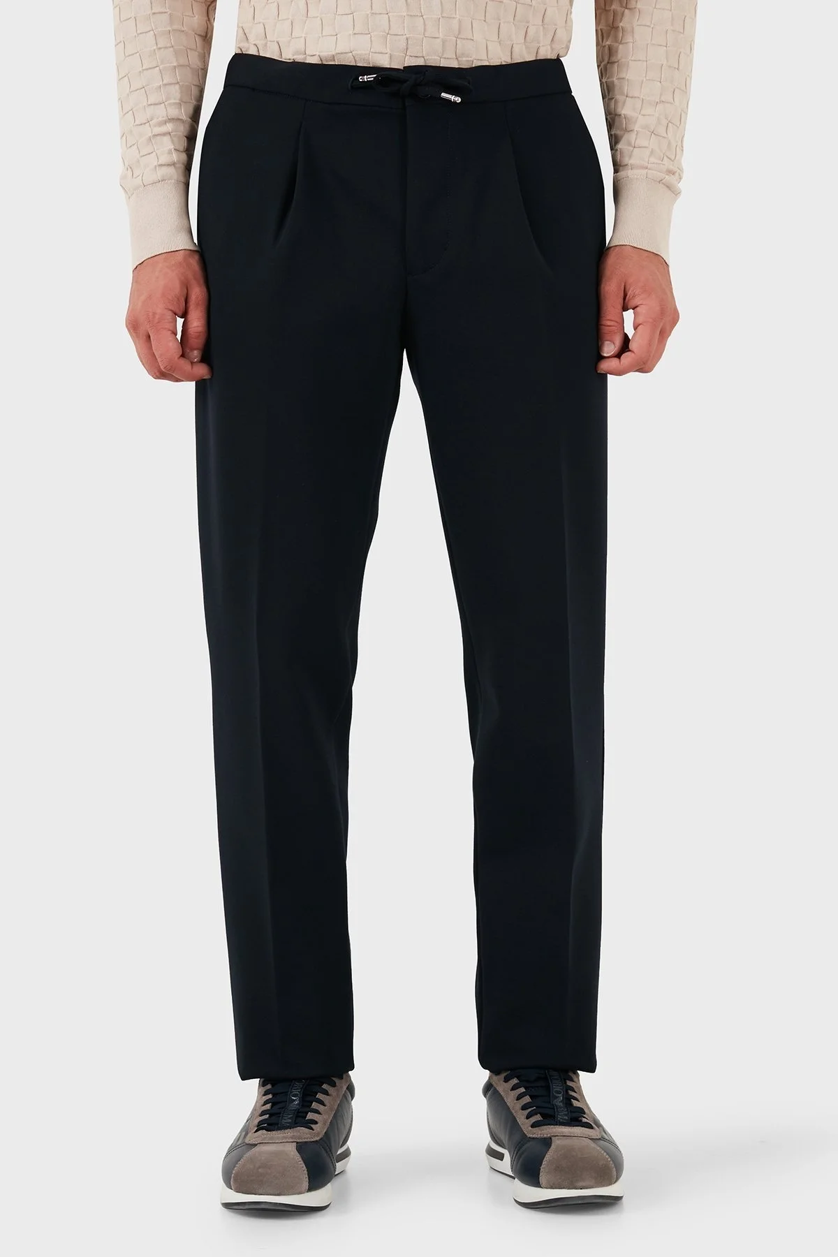 Tommy Hilfiger Streç Regular Fit Normal Bel Boru Paça Jogger Erkek Pantolon MW0MW35741 DW5 LACİVERT - 1