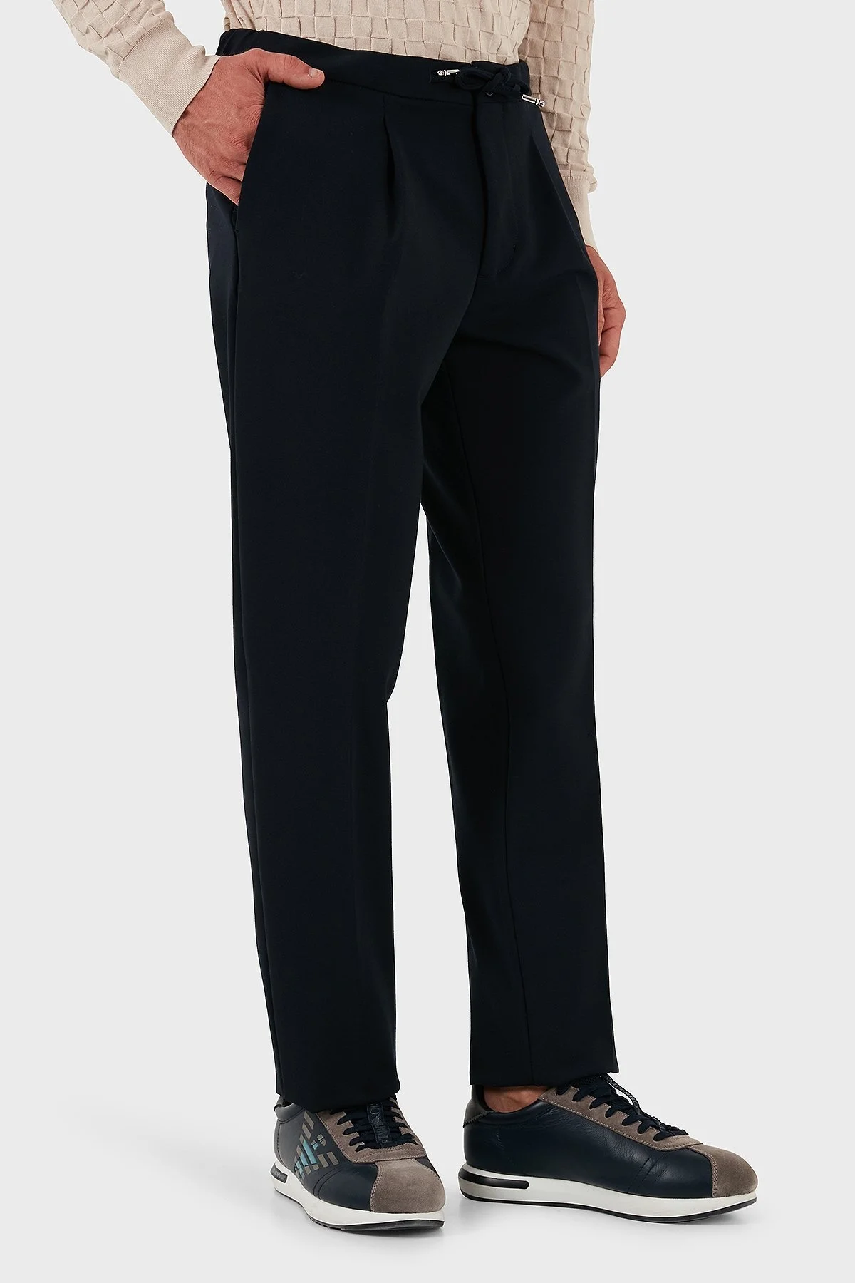 Tommy Hilfiger Streç Regular Fit Normal Bel Boru Paça Jogger Erkek Pantolon MW0MW35741 DW5 LACİVERT - 3