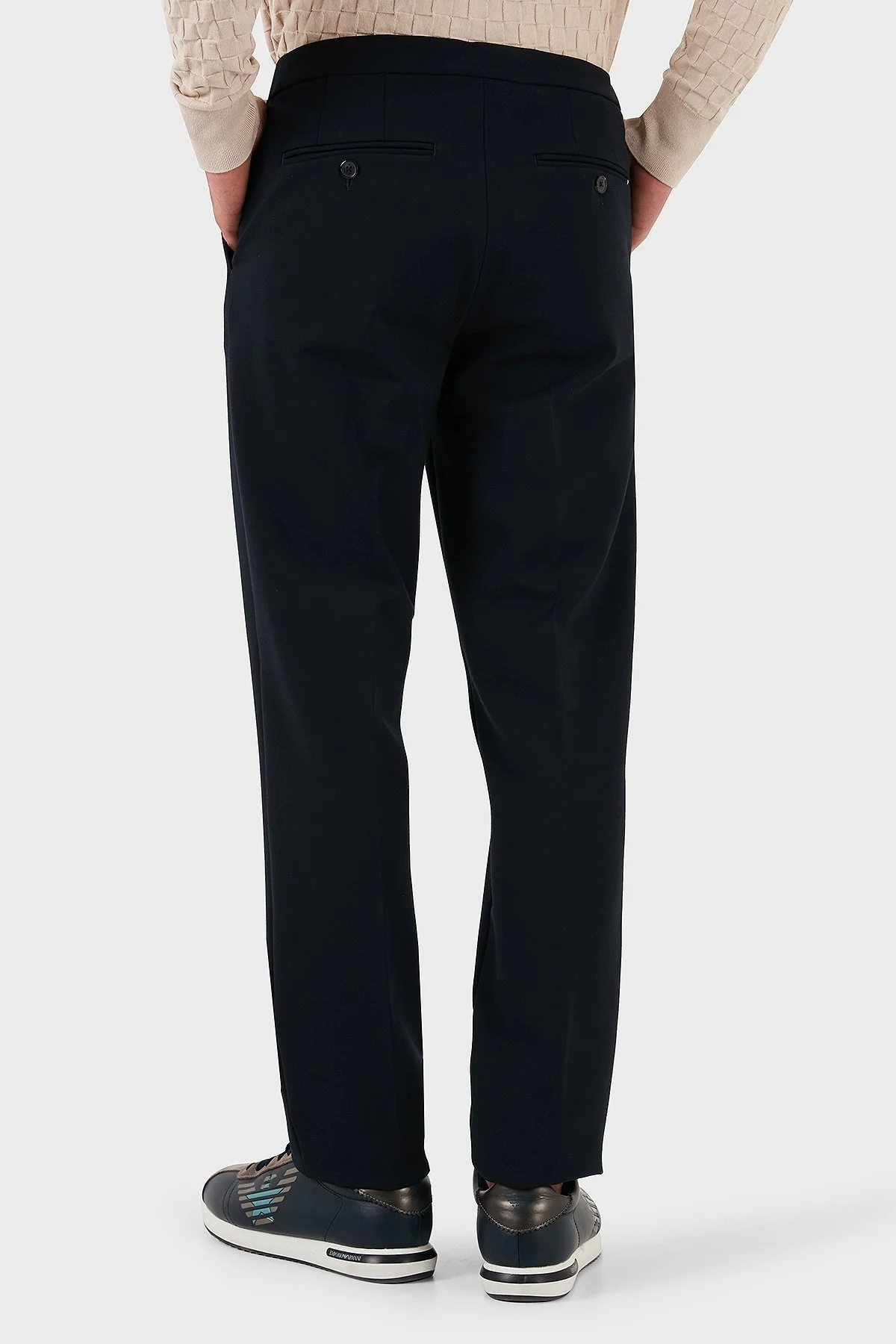 Tommy Hilfiger Streç Regular Fit Normal Bel Boru Paça Jogger Erkek Pantolon MW0MW35741 DW5 LACİVERT - 5