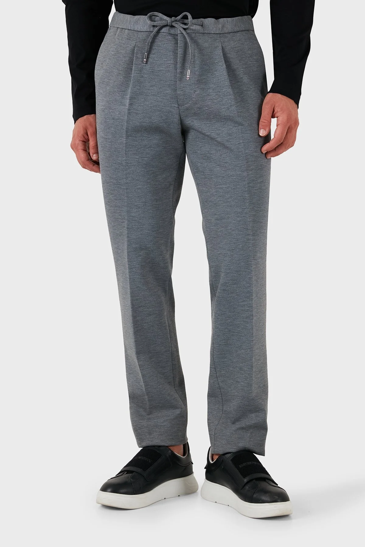Tommy Hilfiger Streç Regular Fit Normal Bel Boru Paça Jogger Erkek Pantolon MW0MW35741 P01 GRİ - 7