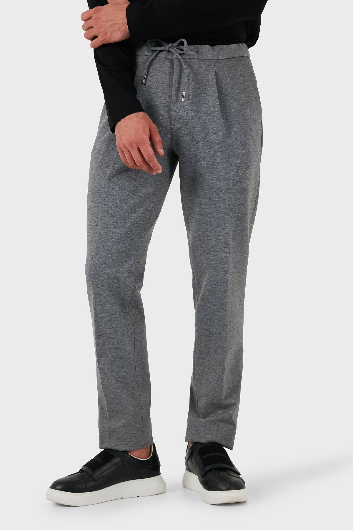 Tommy Hilfiger Streç Regular Fit Normal Bel Boru Paça Jogger Erkek Pantolon MW0MW35741 P01 GRİ - 9