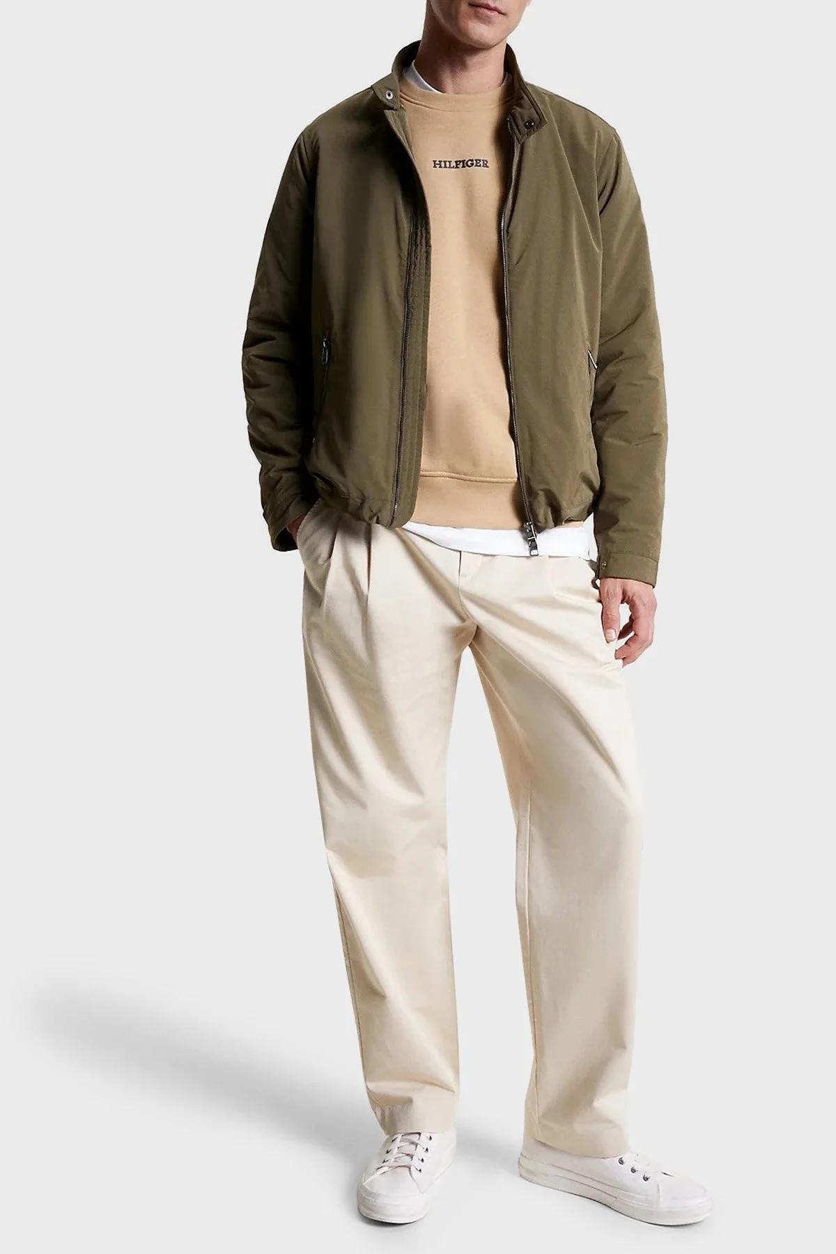 Tommy Hilfiger Yalıtımlı Regular Fit Fermuarlı Erkek Ceket MW0MW33061 RBU KOYU HAKİ - 2