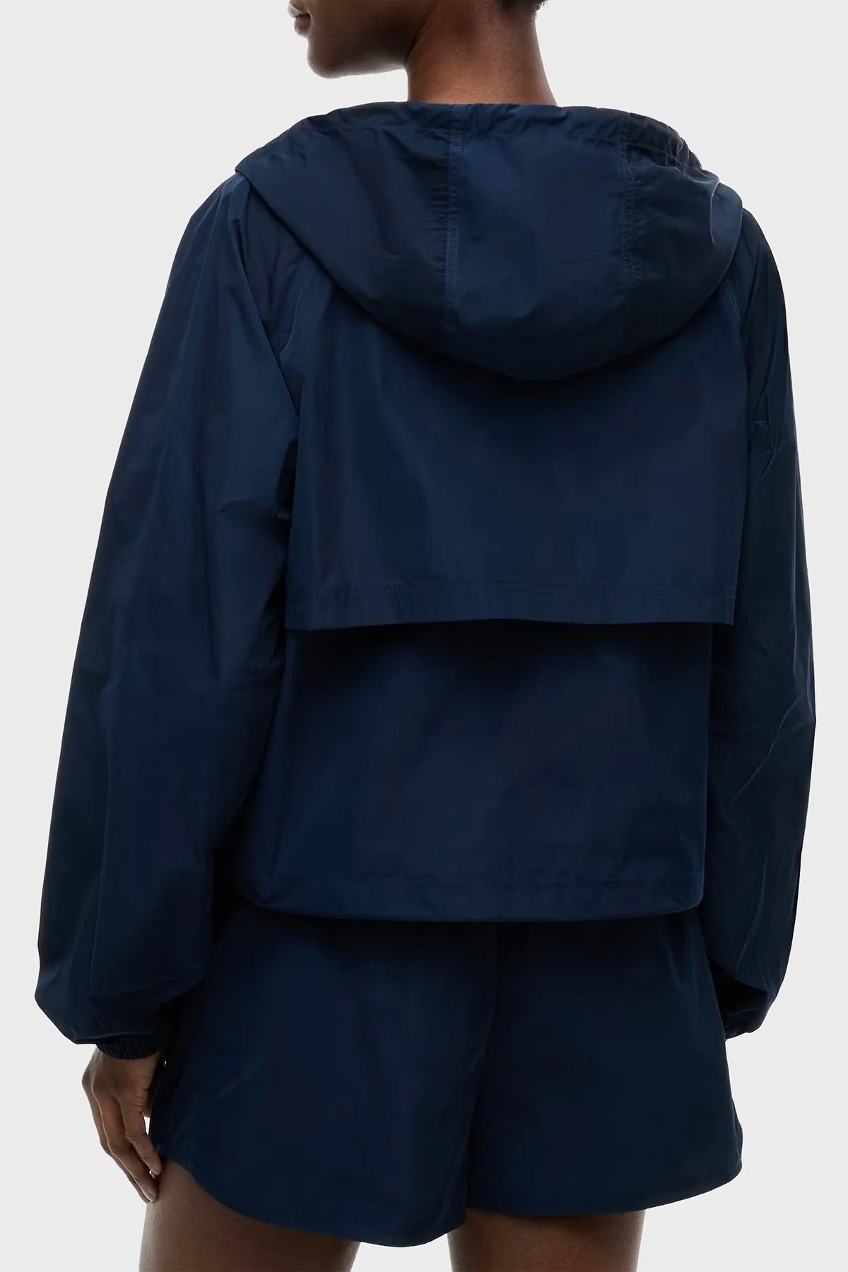 Tommy Hilfiger Su Geçirmez Kapüşonlu Yaka Kadın Mont WW0WW49852 C1G Lacivert - 3