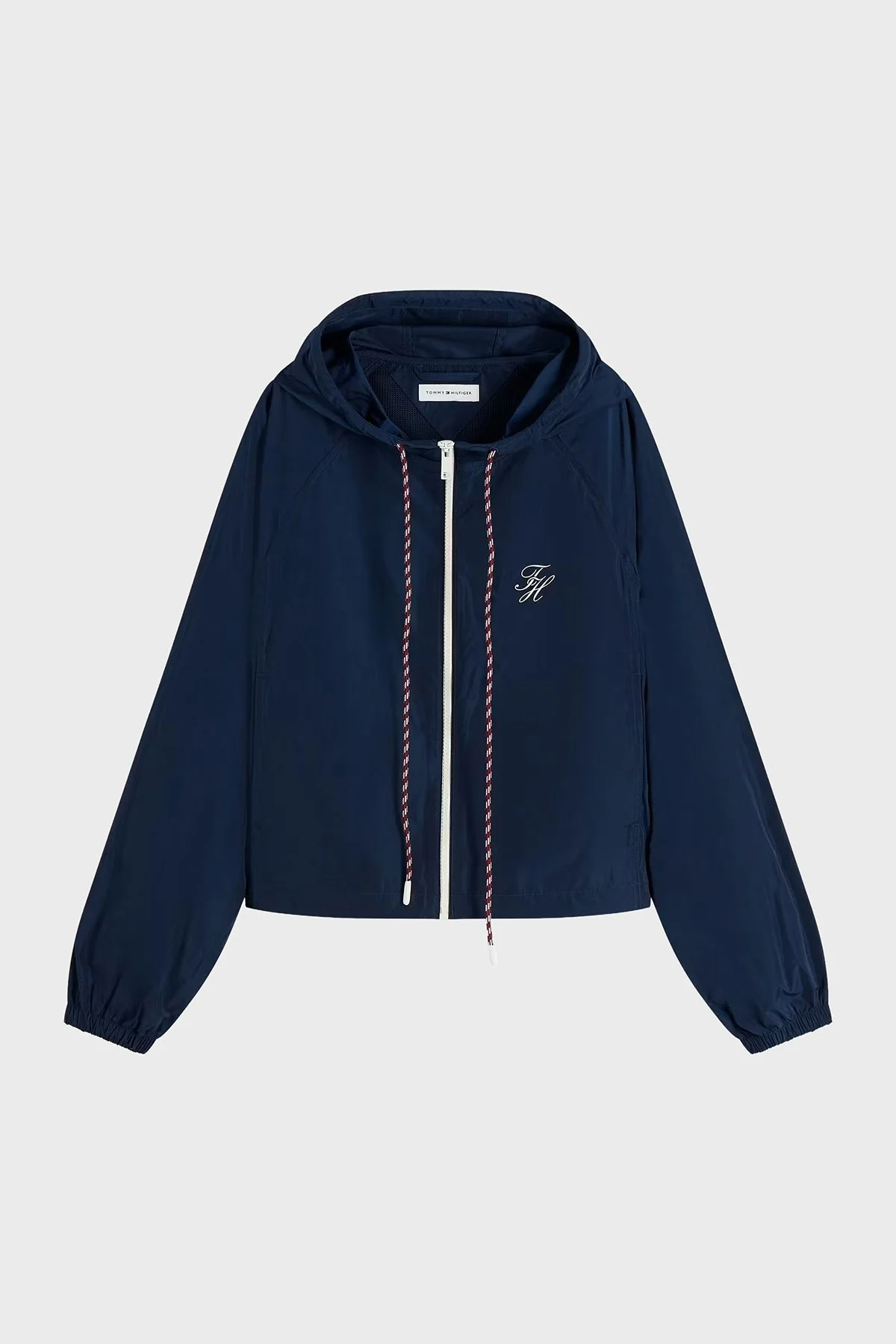 Tommy Hilfiger Su Geçirmez Kapüşonlu Yaka Kadın Mont WW0WW49852 C1G Lacivert - 5