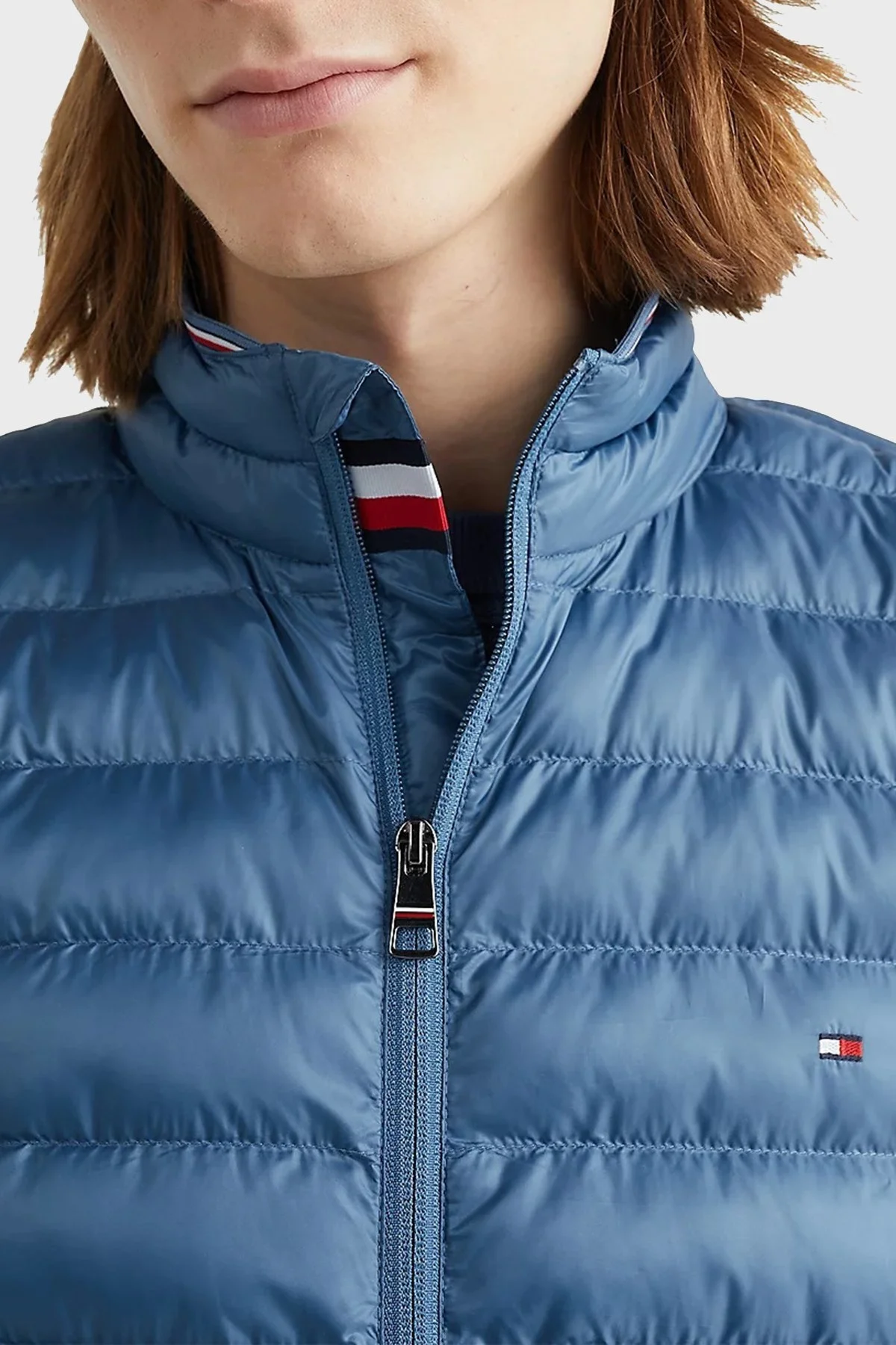 Tommy Hilfiger Su Geçirmez Regular Fit Şişme Kapitone Erkek Yelek MW0MW18762 DBX MAVİ - 3