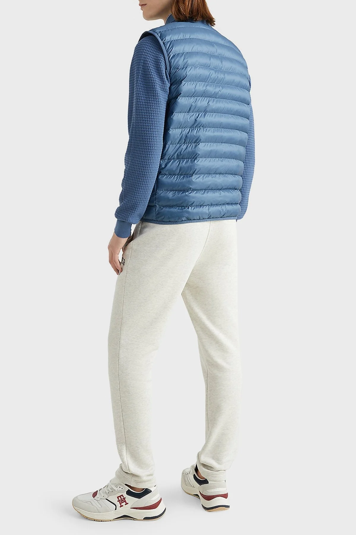 Tommy Hilfiger Su Geçirmez Regular Fit Şişme Kapitone Erkek Yelek MW0MW18762 DBX MAVİ - 4