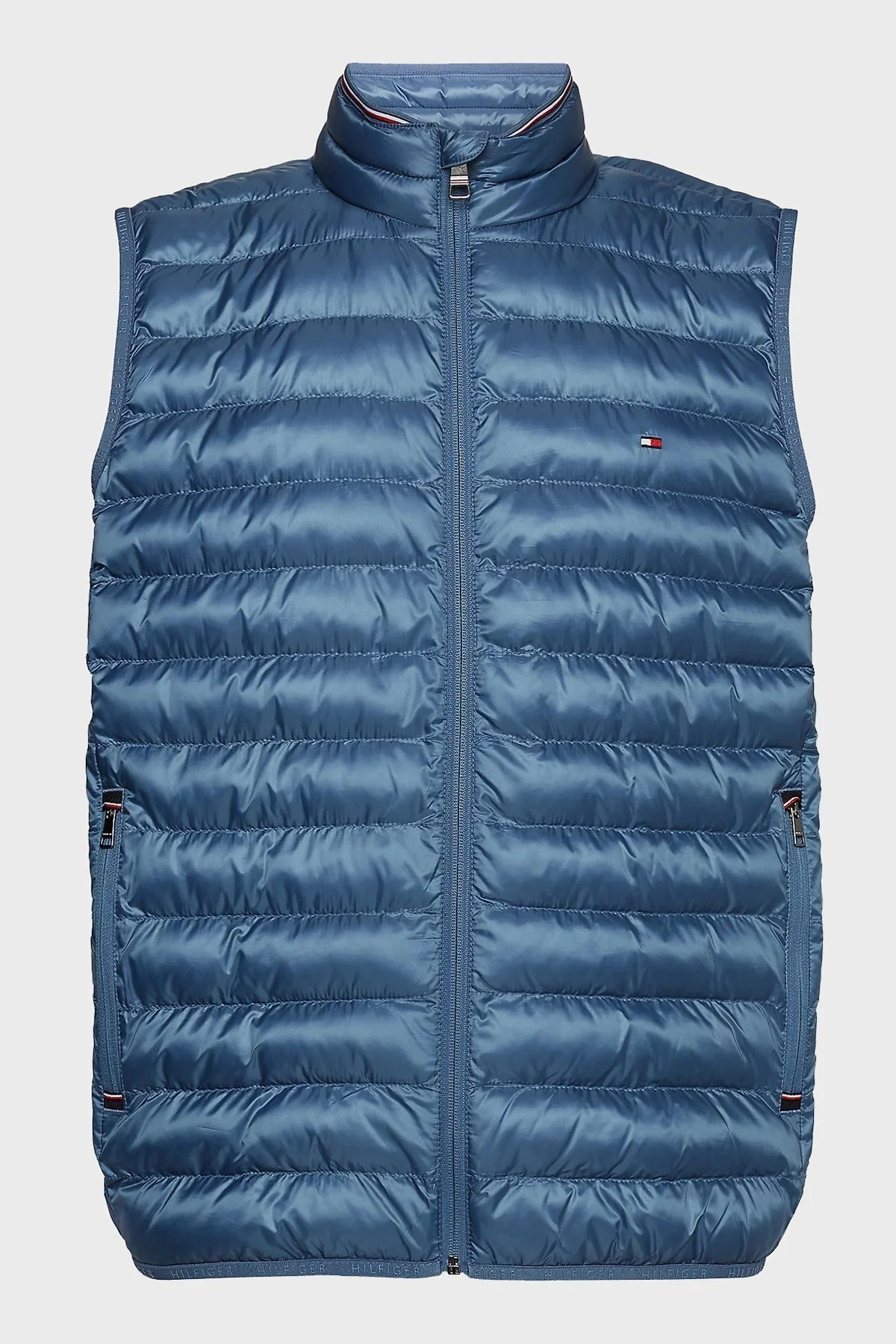 Tommy Hilfiger Su Geçirmez Regular Fit Şişme Kapitone Erkek Yelek MW0MW18762 DBX MAVİ - 5