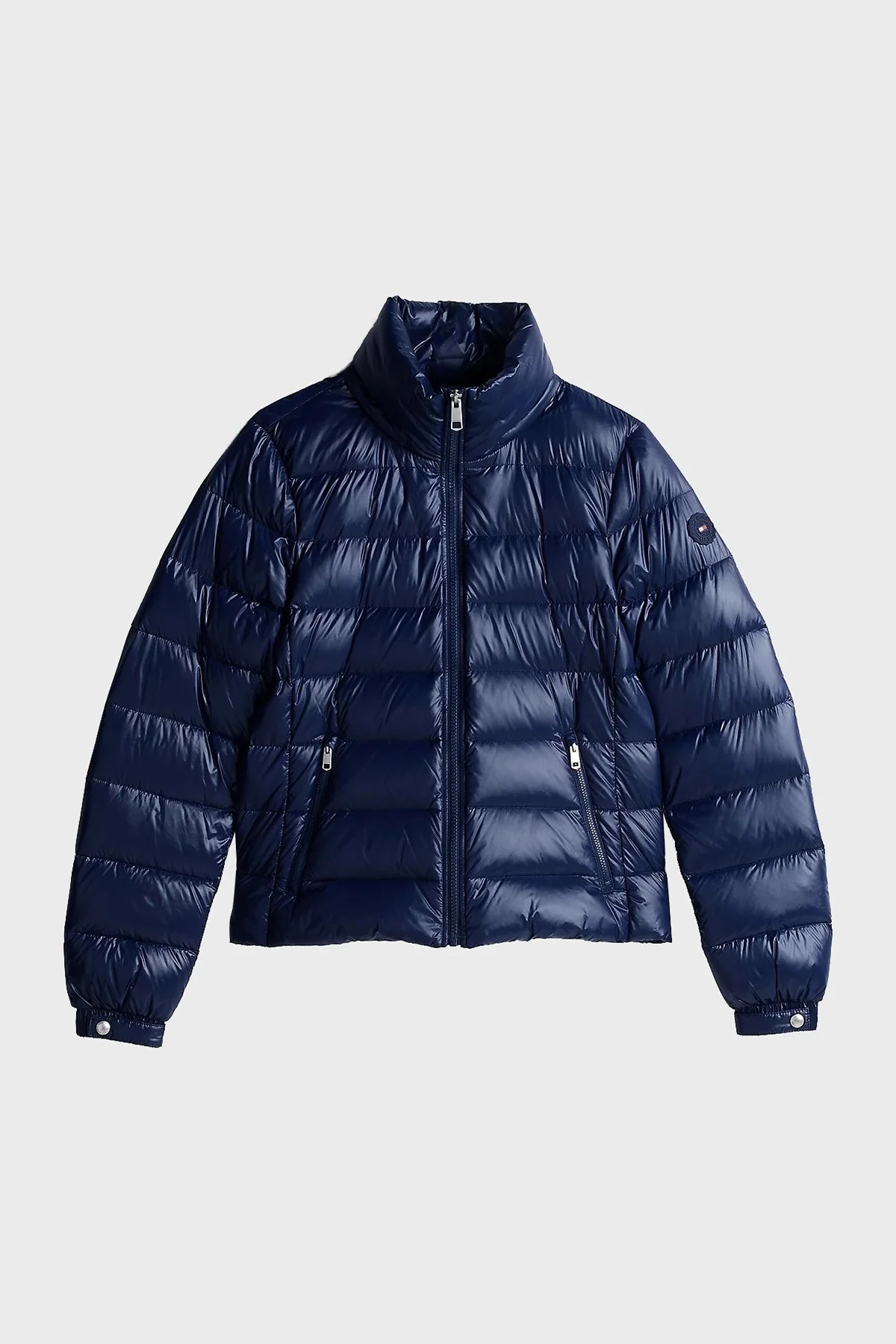 Tommy Hilfiger Su İtici Regular Fit Gizli Kapüşonlu Şişme Bayan Mont WW0WW44980 C1G LACİVERT - 6