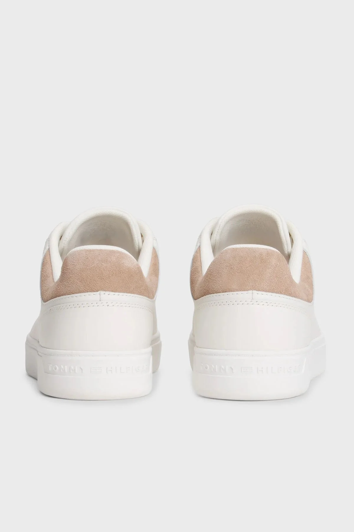 Tommy Hilfiger Süet Detaylı Deri Sneaker Bayan Ayakkabı FW0FW08816 YBL BEYAZ - 5