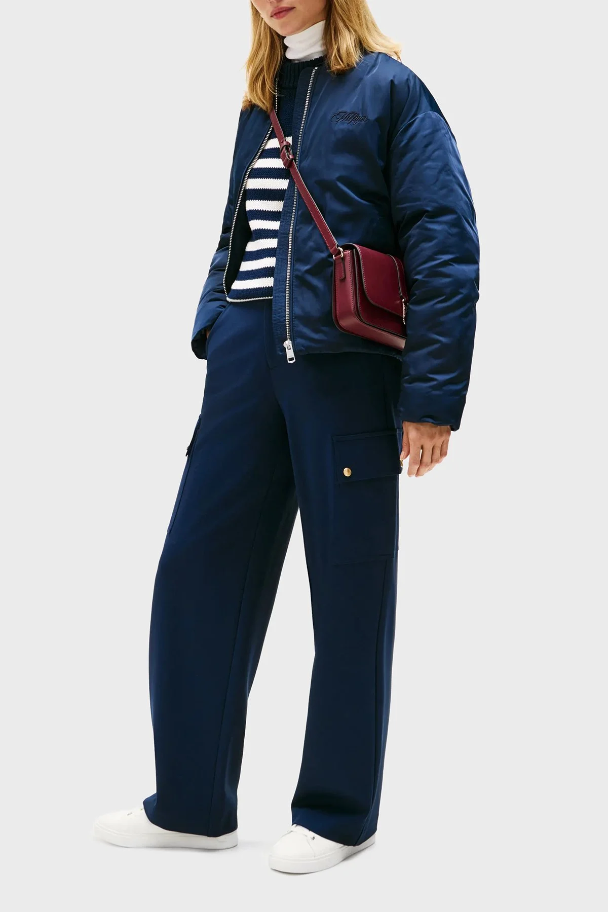 Tommy Hilfiger Süet Detaylı Deri Sneaker Kadın Ayakkabı FW0FW08816 YBL BEYAZ - 2