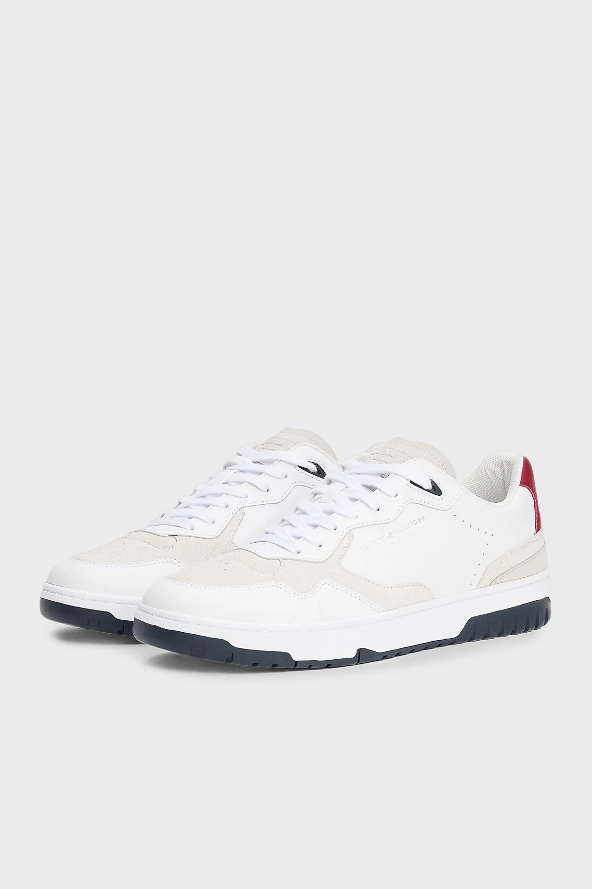 Tommy Hilfiger Süet Detaylı Deri Sneaker Erkek Ayakkabı FM0FM05490 YBS BEYAZ - 10