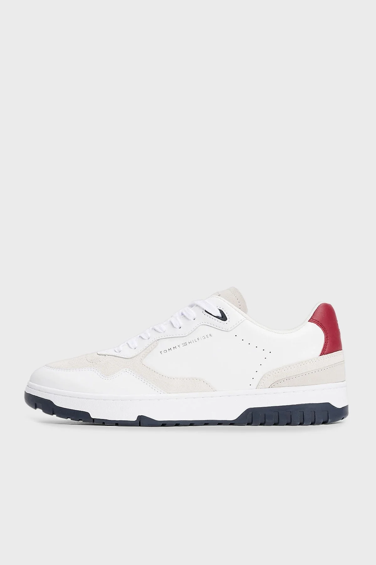 Tommy Hilfiger Süet Detaylı Deri Sneaker Erkek Ayakkabı FM0FM05490 YBS BEYAZ - 12