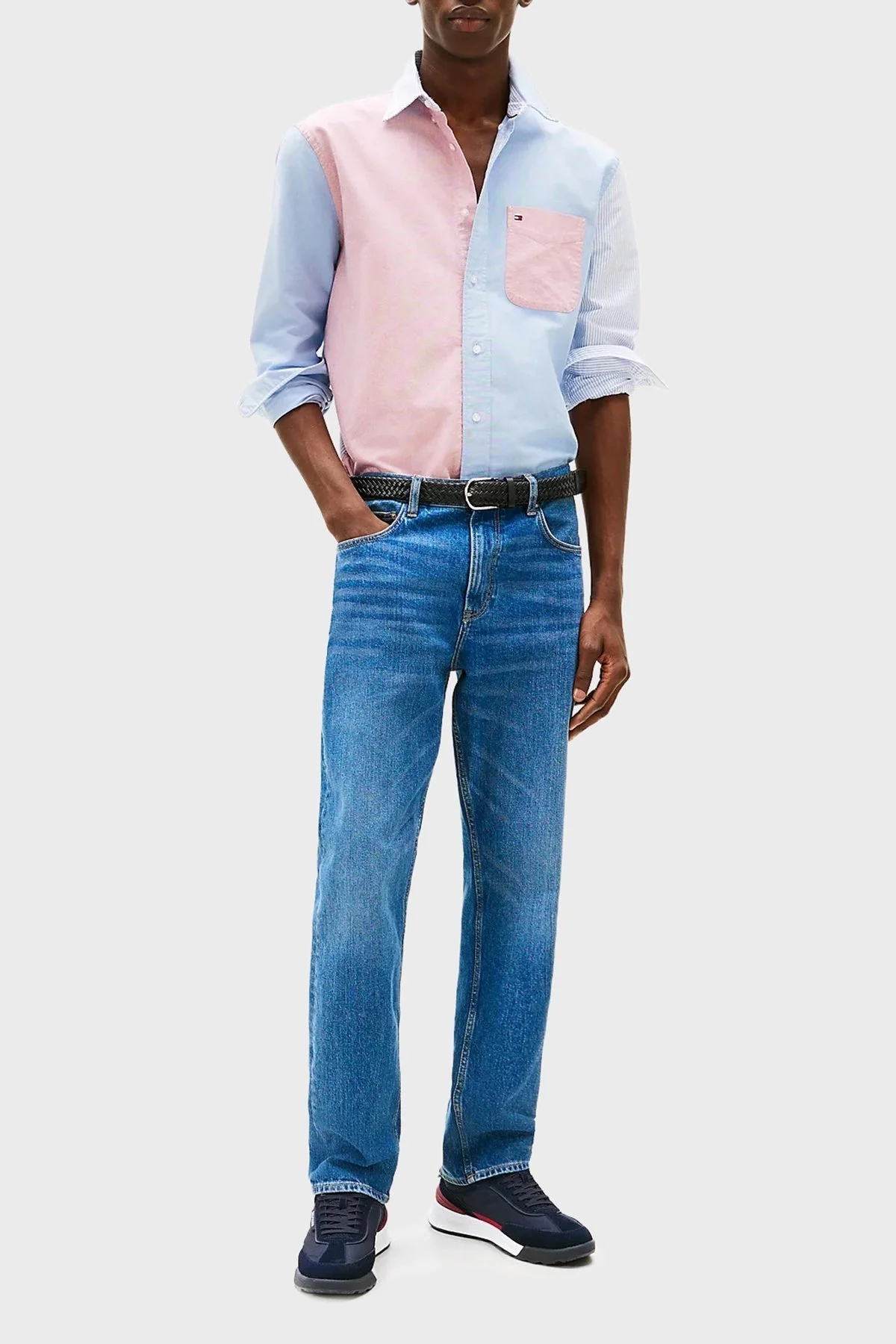 Tommy Hilfiger Süet Detaylı Logolu Sneaker Erkek Ayakkabı FM0FM05523 DW5 LACİVERT - 9