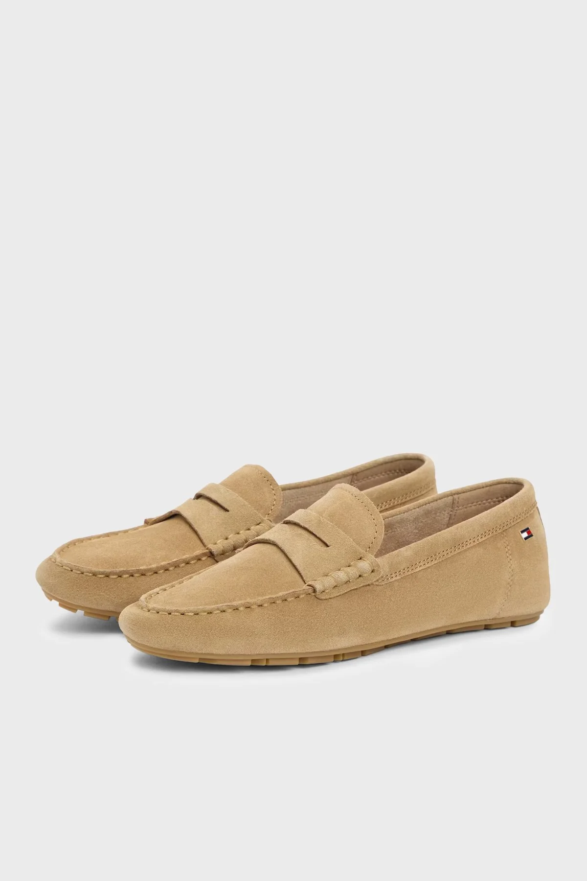 Tommy Hilfiger Süet Loafer Kadın Ayakkabı FW0FW08558 RBC KOYU HAKİ - 3