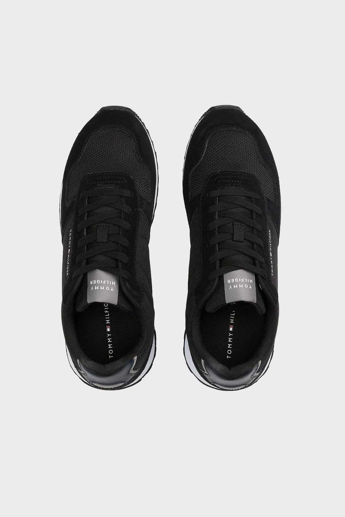 Tommy Hilfiger Süet Logolu Sneaker Erkek Ayakkabı FM0FM05465 BDS SİYAH - 11