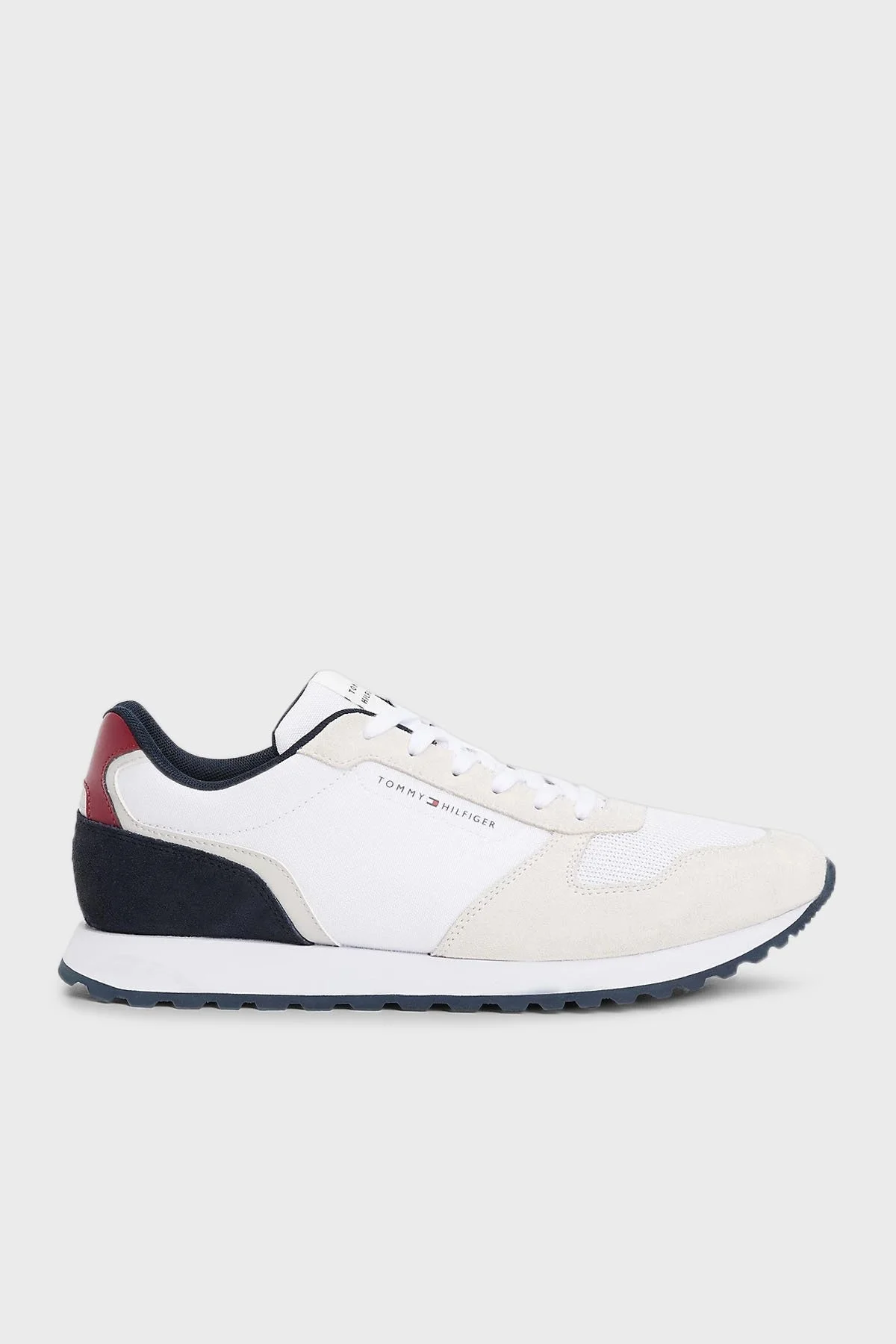 Tommy Hilfiger Süet Logolu Sneaker Erkek Ayakkabı FM0FM05465 YBS BEYAZ - 8
