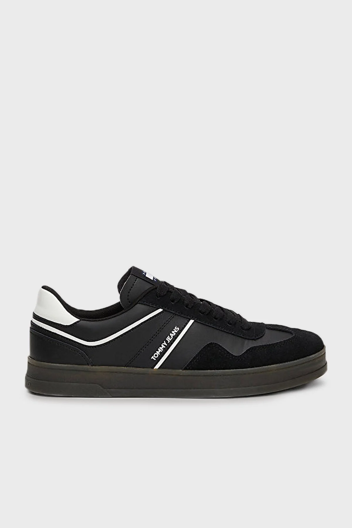 Tommy Hilfiger Süet Sneaker Erkek Ayakkabı EM0EM01414 BDS SİYAH - 1