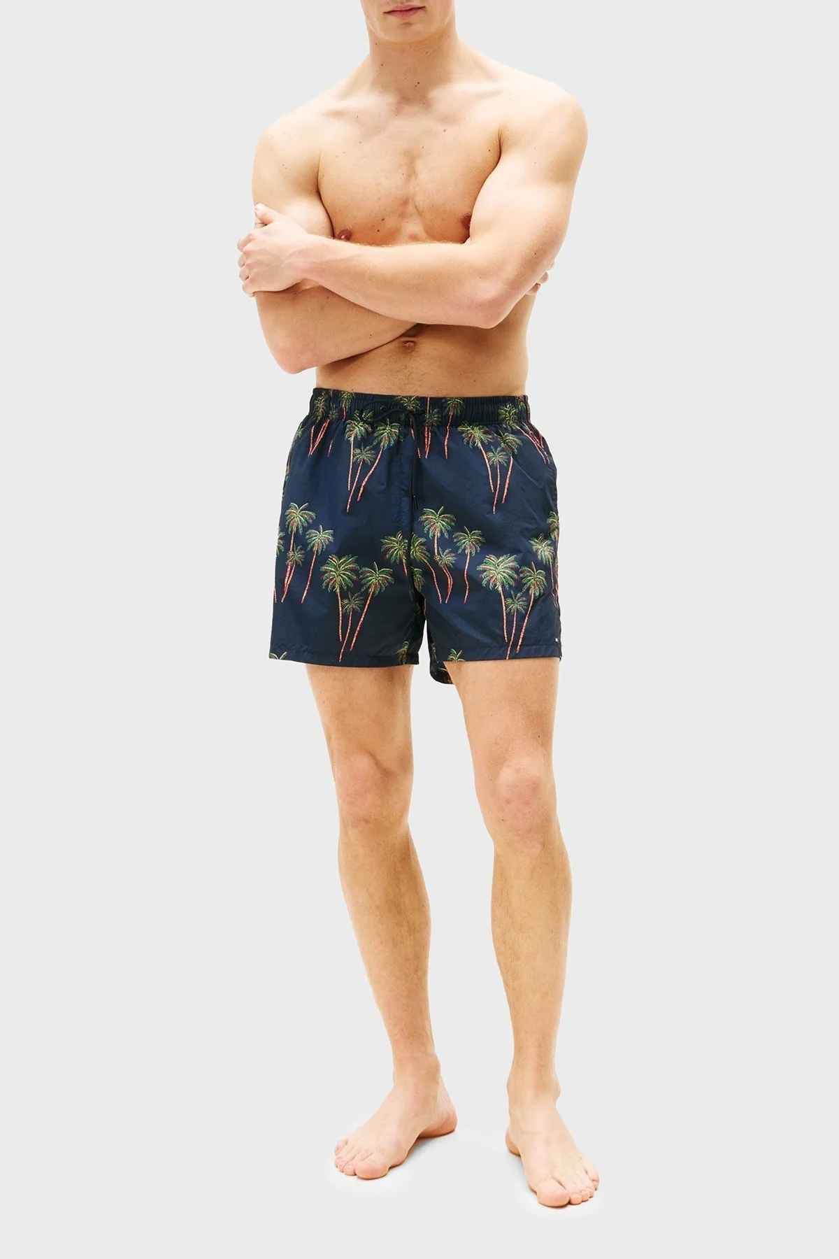 Tommy Hilfiger Tamamı Desenli Regular Fit Cepli Erkek Mayo Short UM0UM03491 0YC LACİVERT-YEŞİL - 6