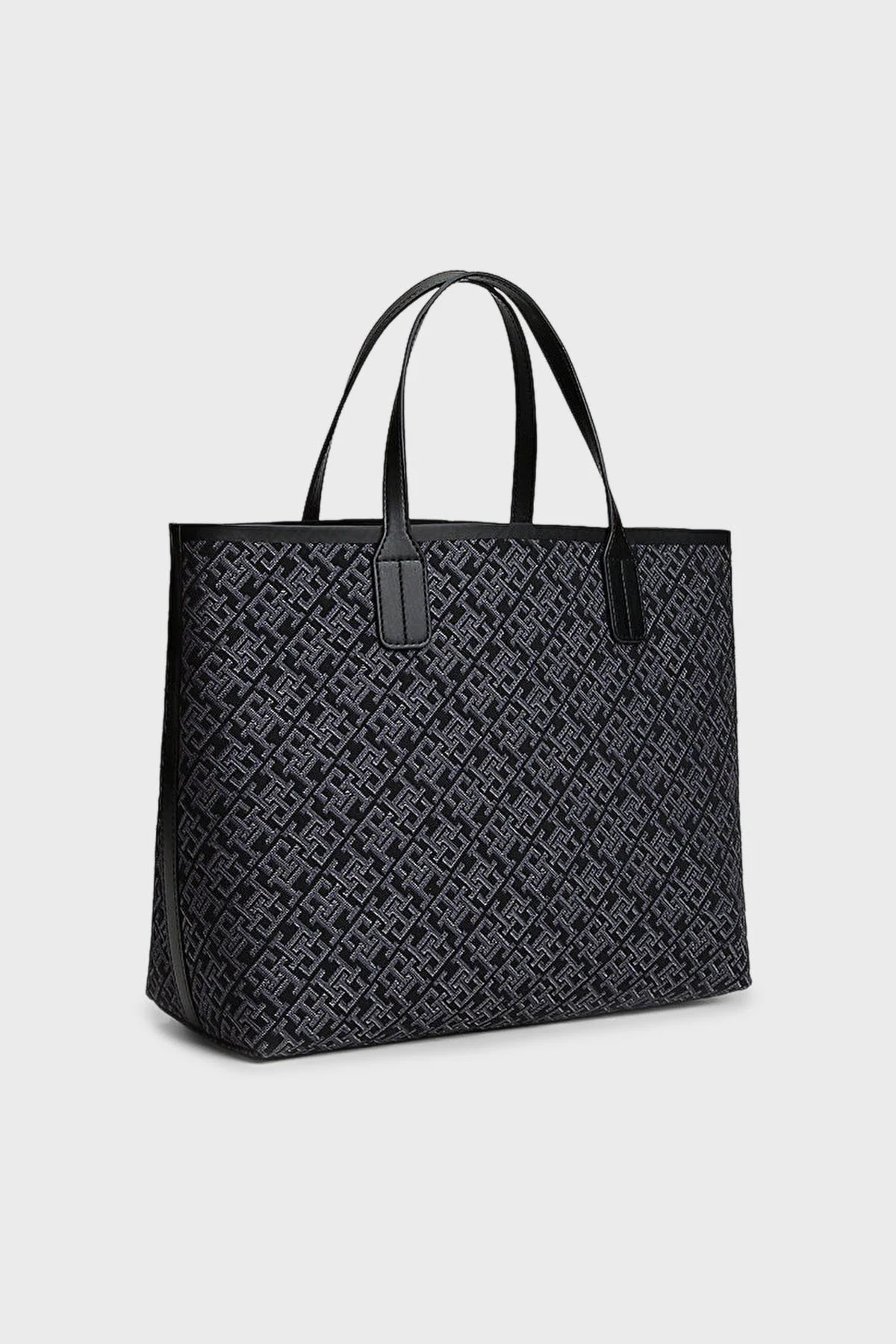 Tommy Hilfiger Tamamı Logolu Çıkarılabilir Askılı Bayan Çanta AW0AW17685 BDS SİYAH - 3