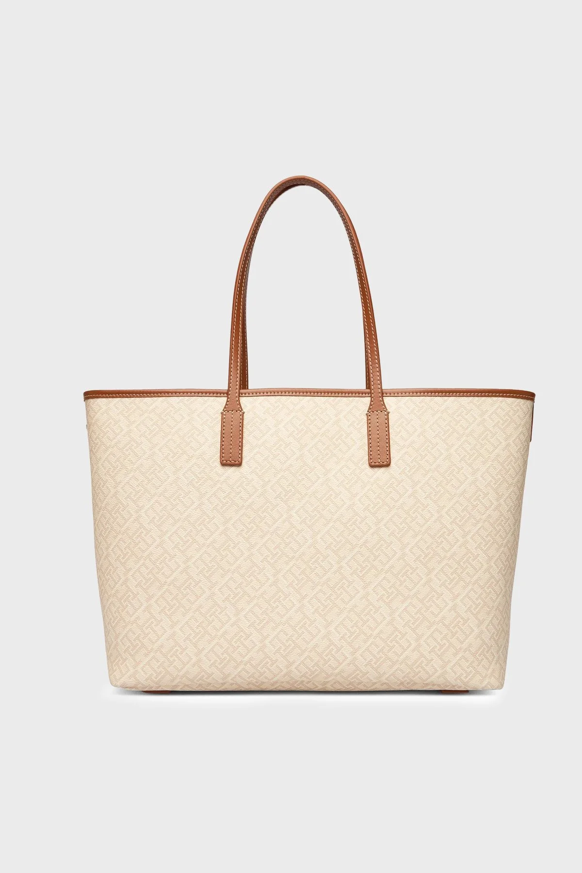 Tommy Hilfiger Tamamı Logolu Omuz Askılı Kadın Çanta AW0AW17416 0F4 BEJ - 3