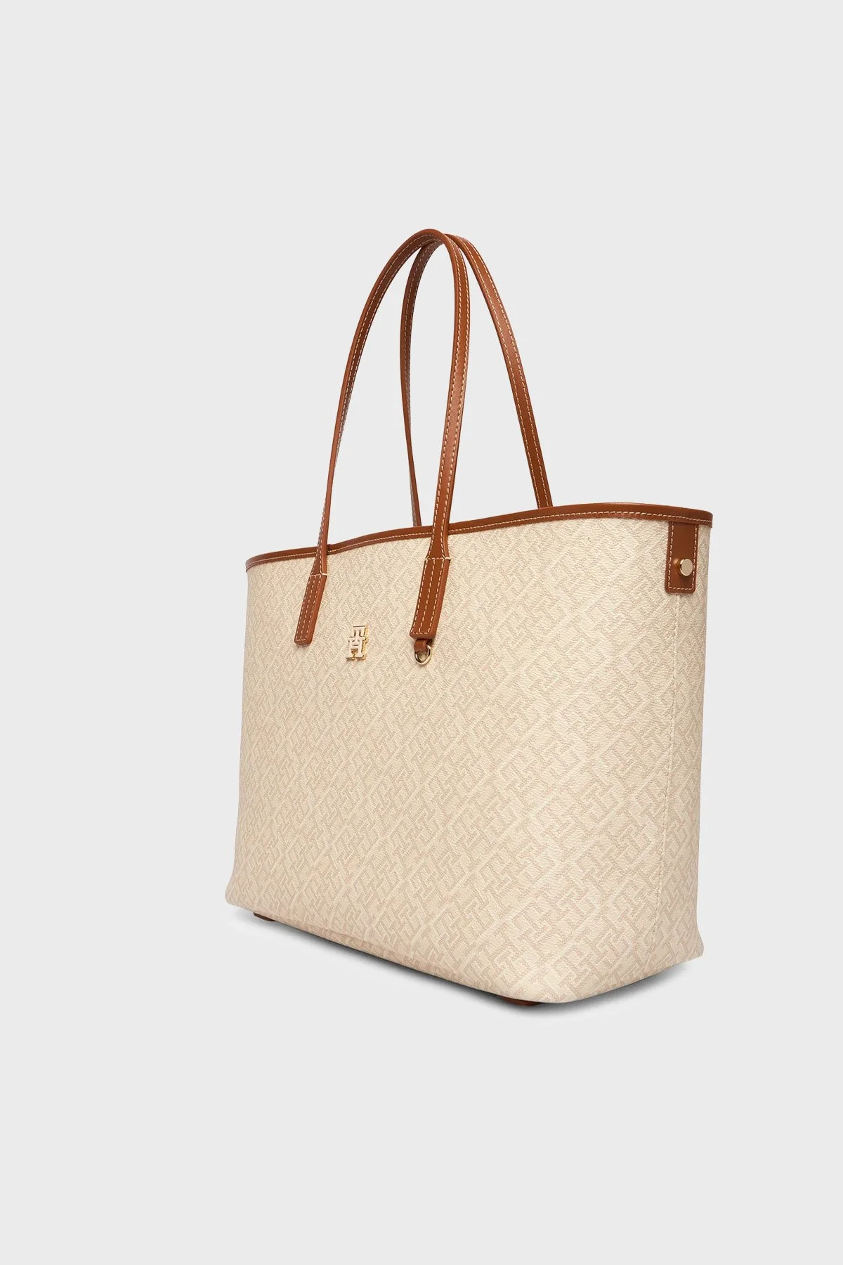 Tommy Hilfiger Tamamı Logolu Omuz Askılı Kadın Çanta AW0AW17416 0F4 BEJ - 6